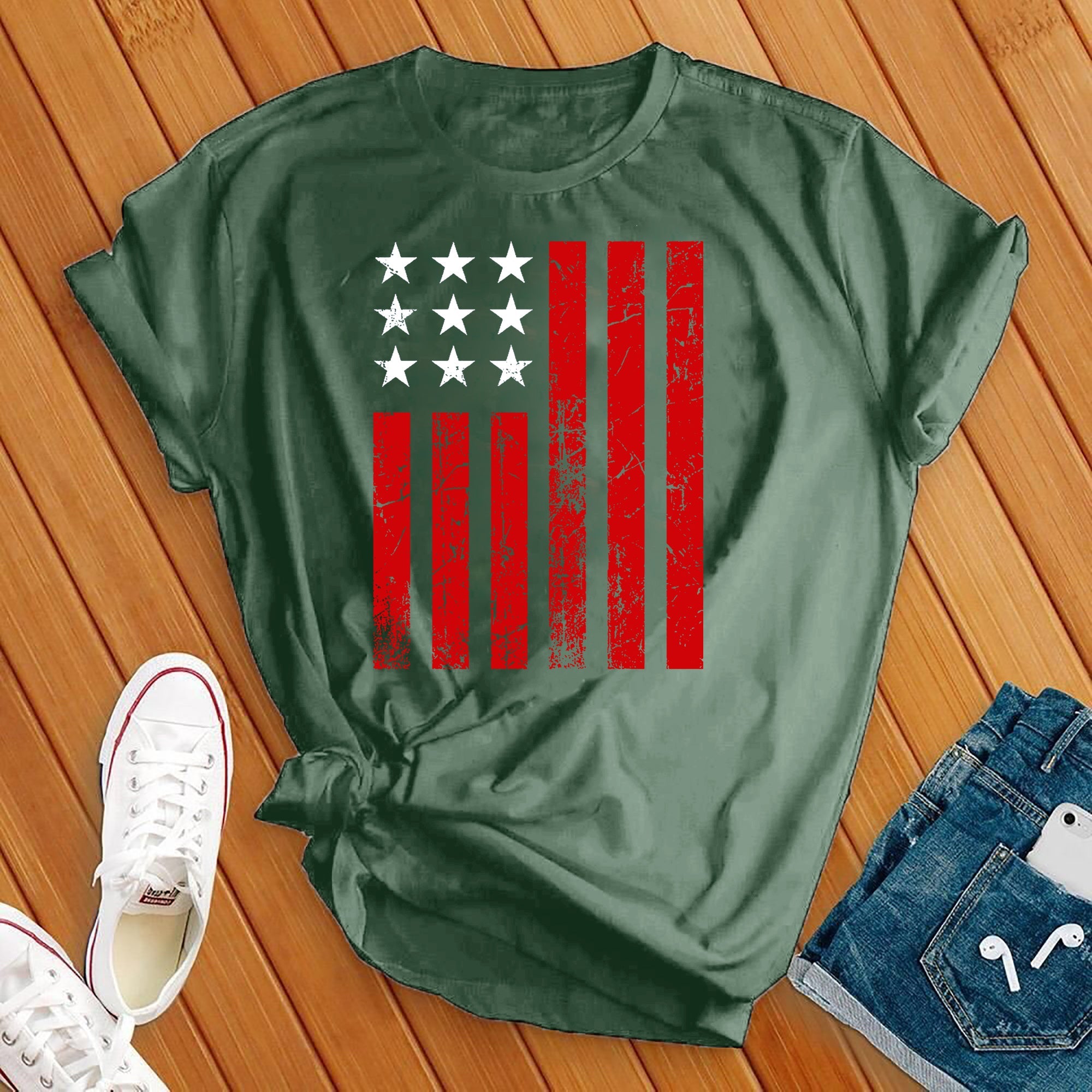 4th of July American Flag Tee - Love Tees