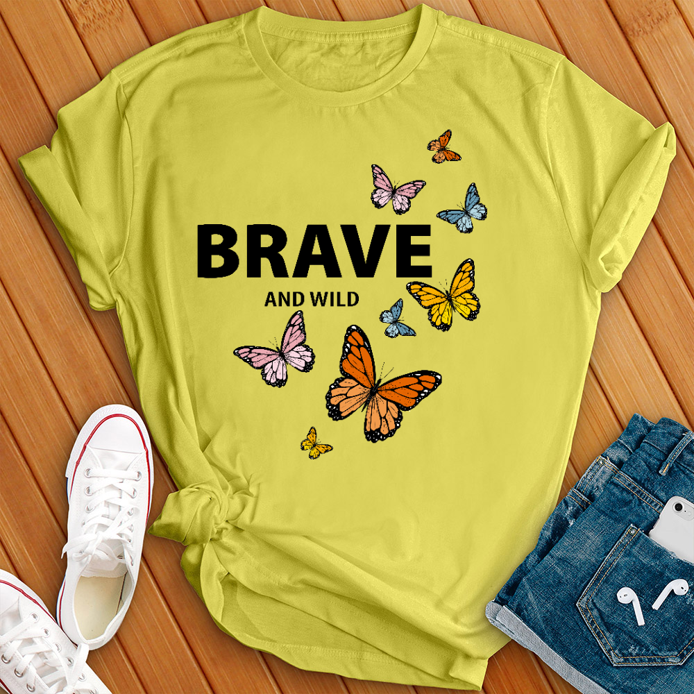 Brave and Wild Butterflies Tee