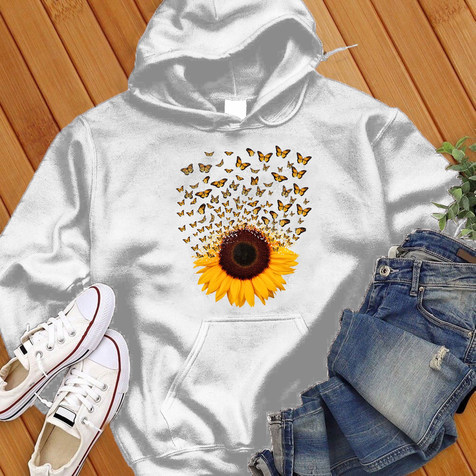 Adorable Butterfly Sunflower Hoodie - Love Tees