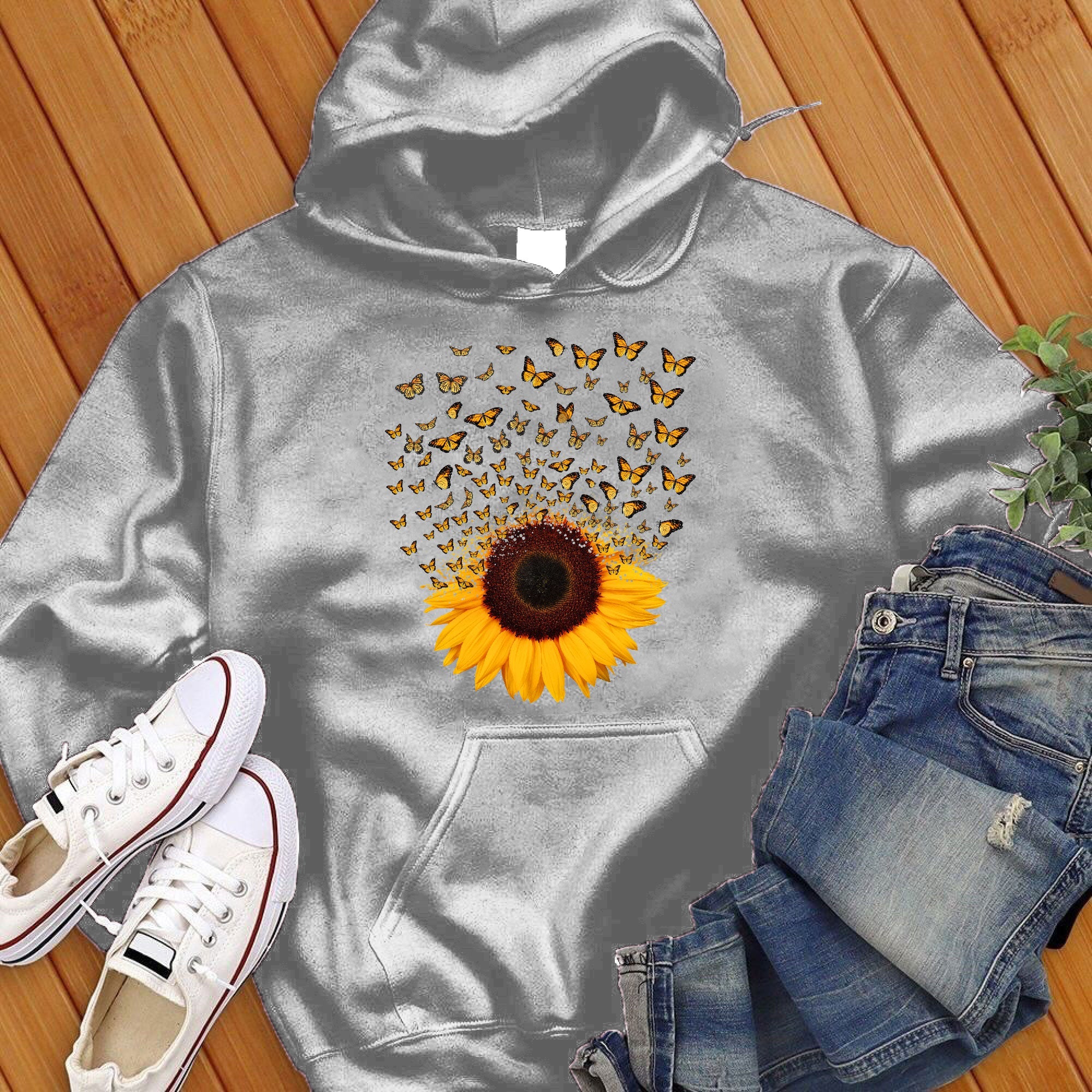 Adorable Butterfly Sunflower Hoodie - Love Tees