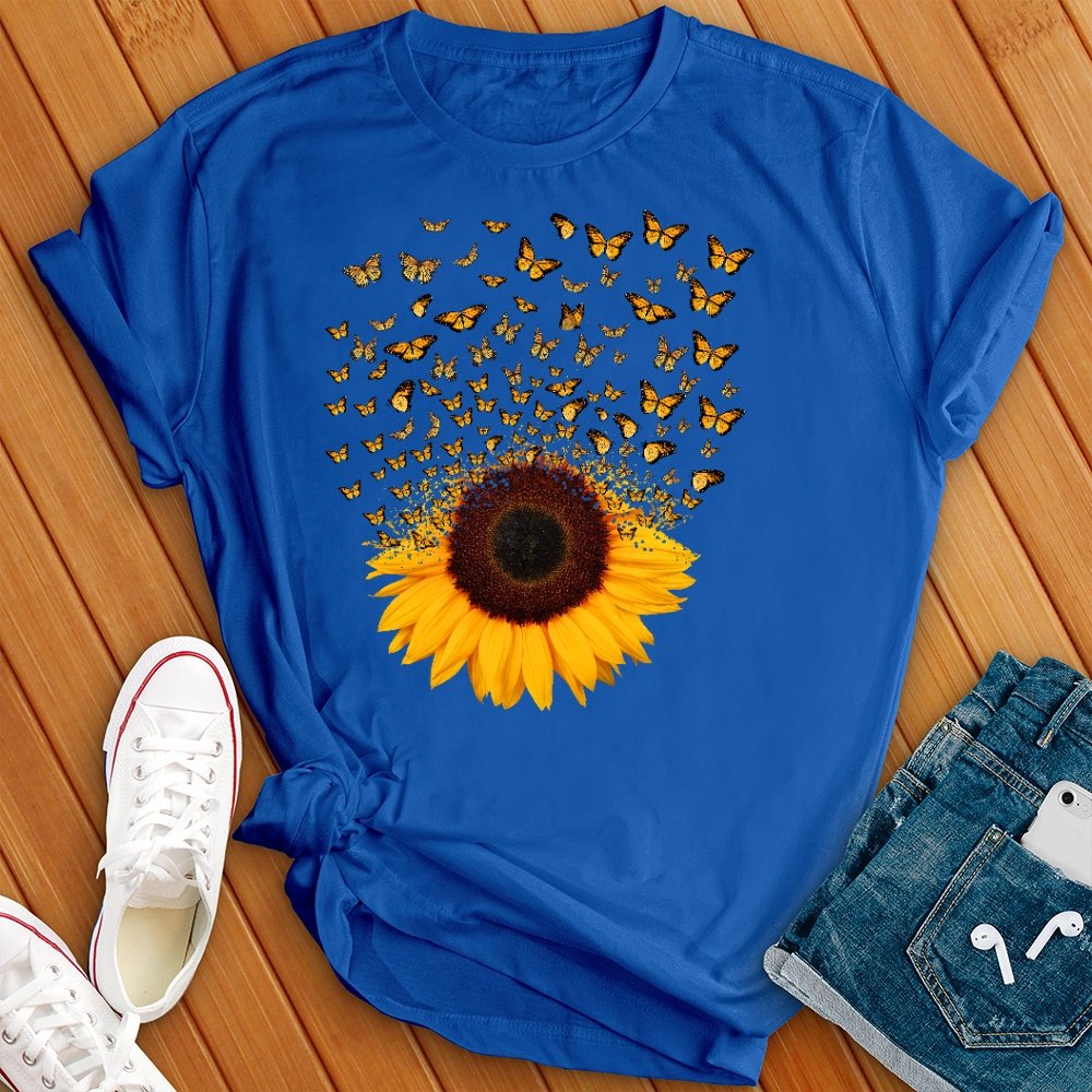 Adorable Butterfly Sunflower Tee - Love Tees