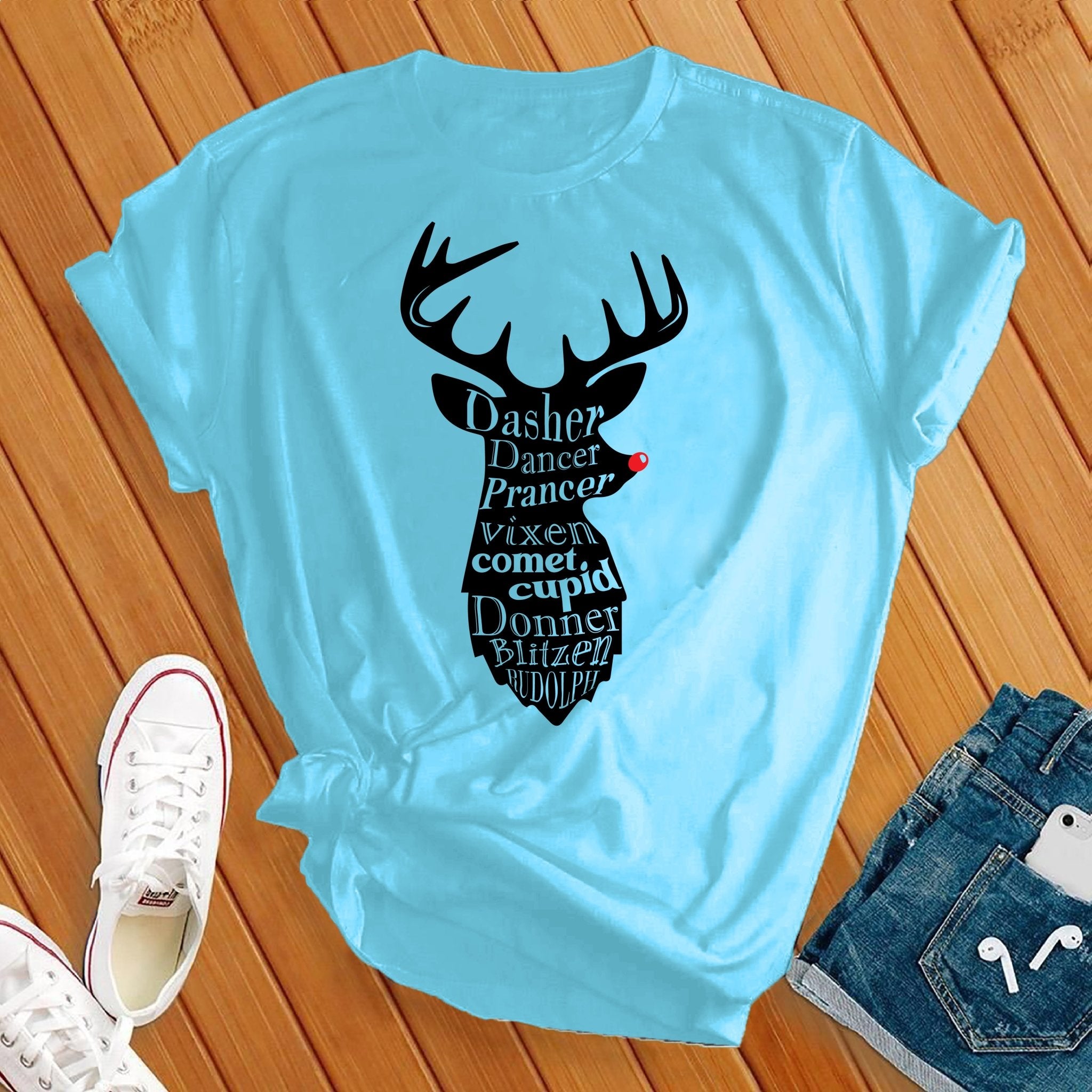 All The Reindeer Tshirt - Love Tees