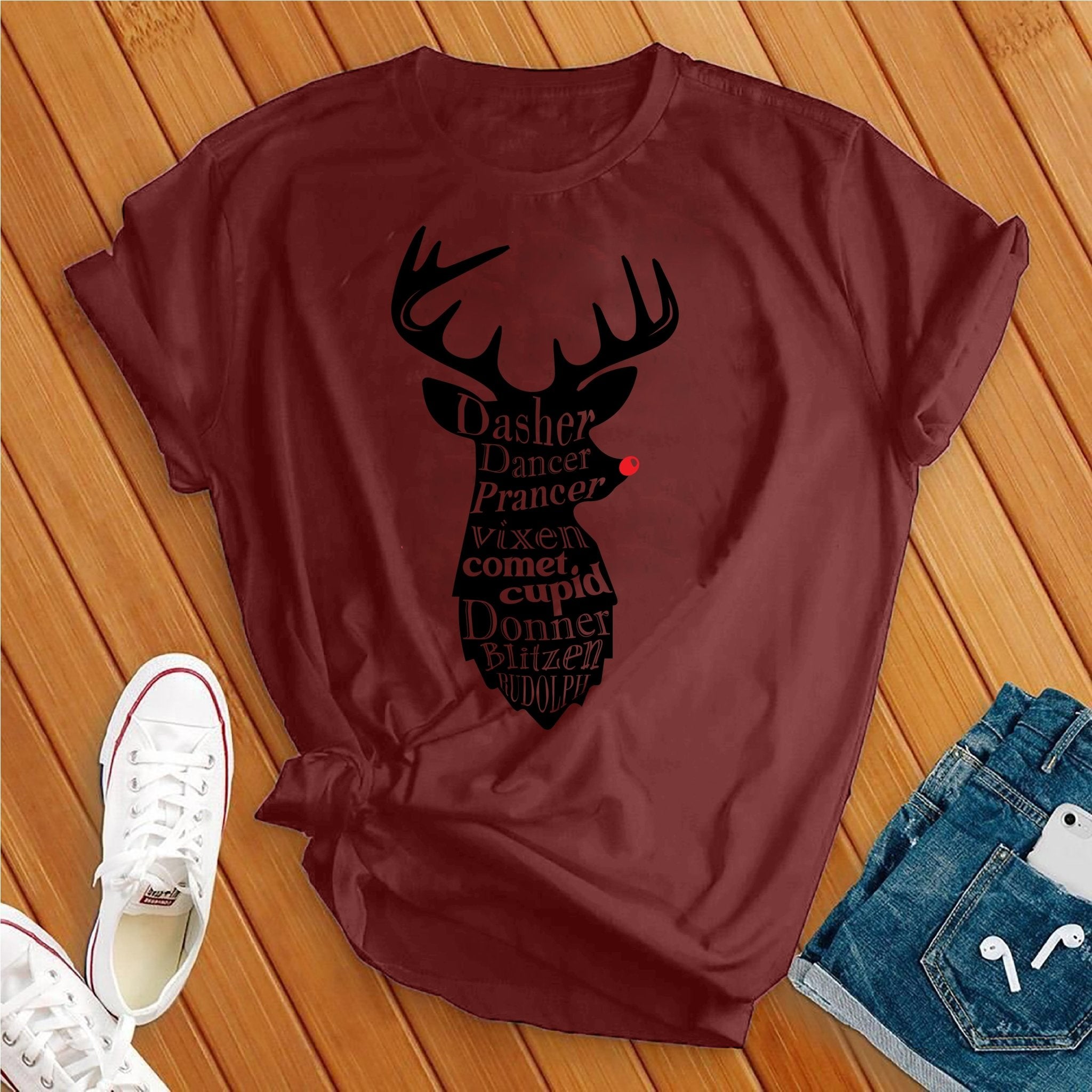 All The Reindeer Tshirt - Love Tees