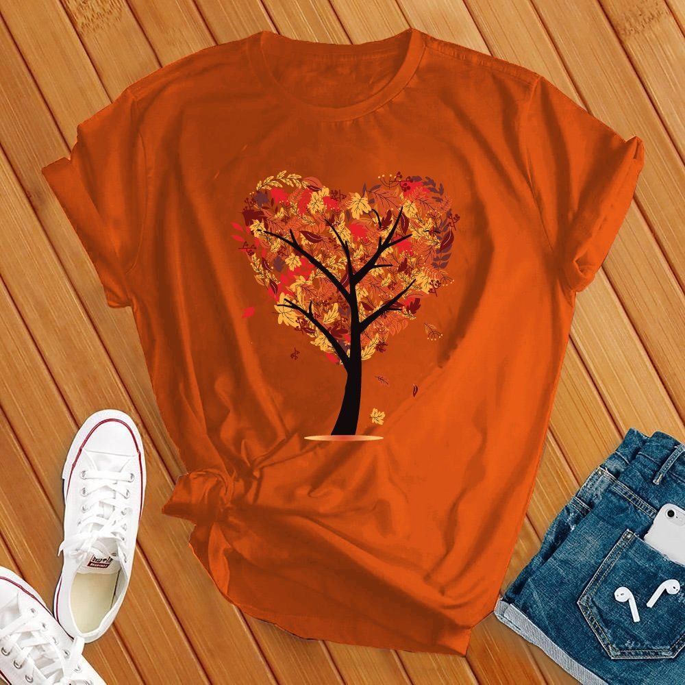 Autumn Tree Heart Tee - Love Tees