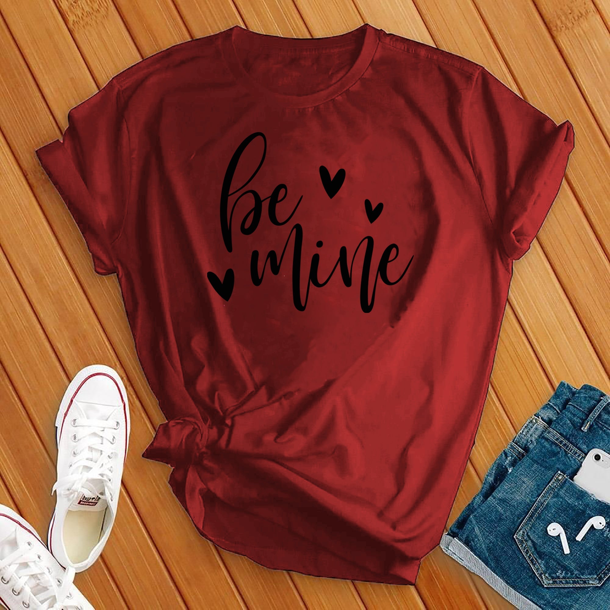 Be Mine Black Tee - Love Tees