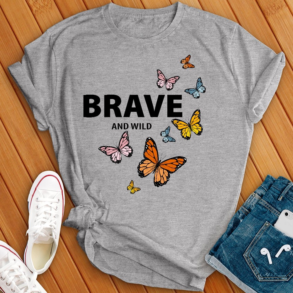 Brave and Wild Butterflies Tee - Love Tees