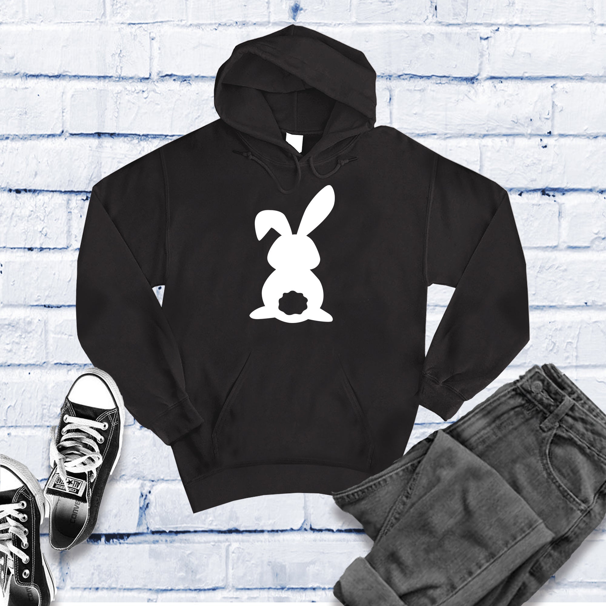 Bunny Outline Hoodie - Love Tees