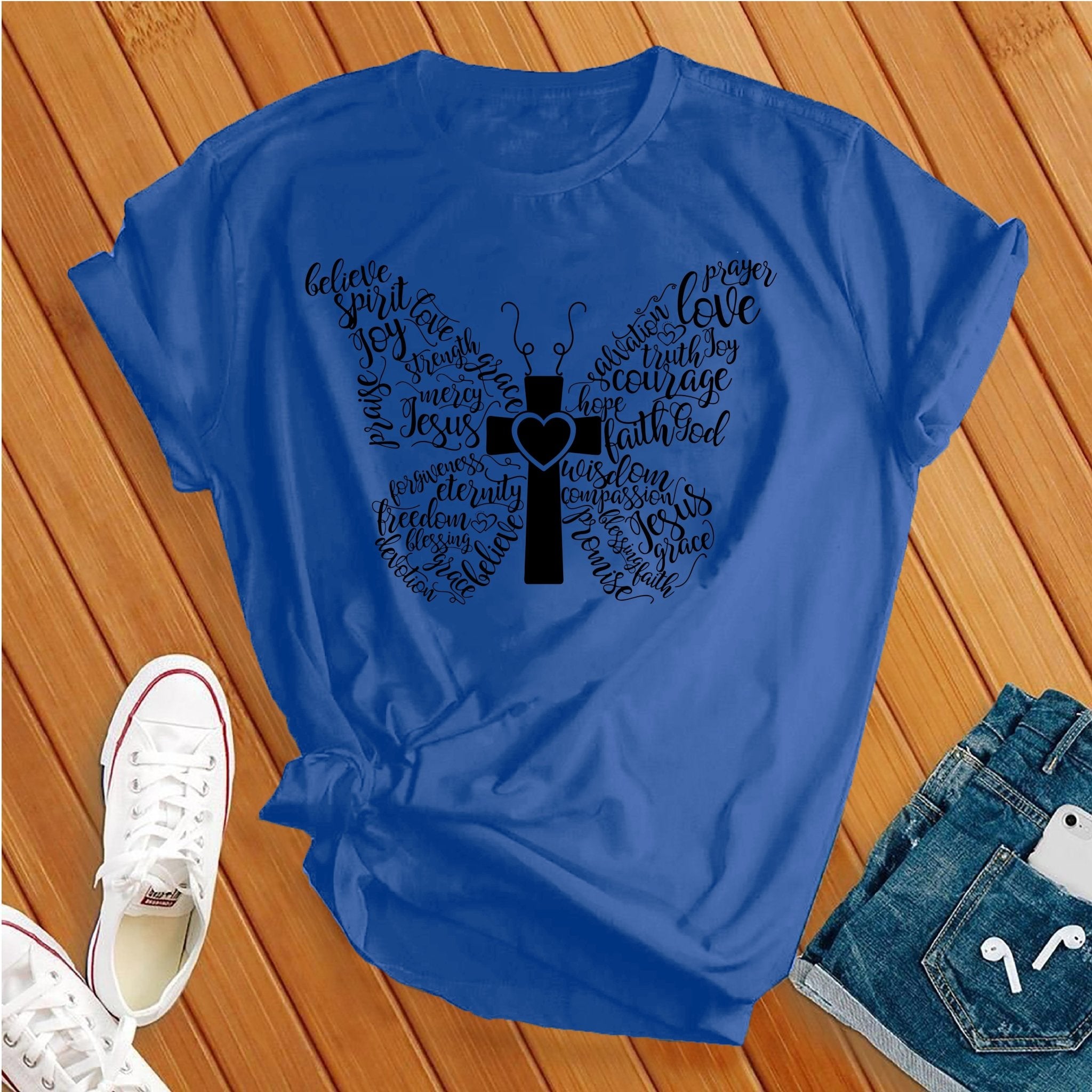 Butterfly Cross Faith Tee - Love Tees