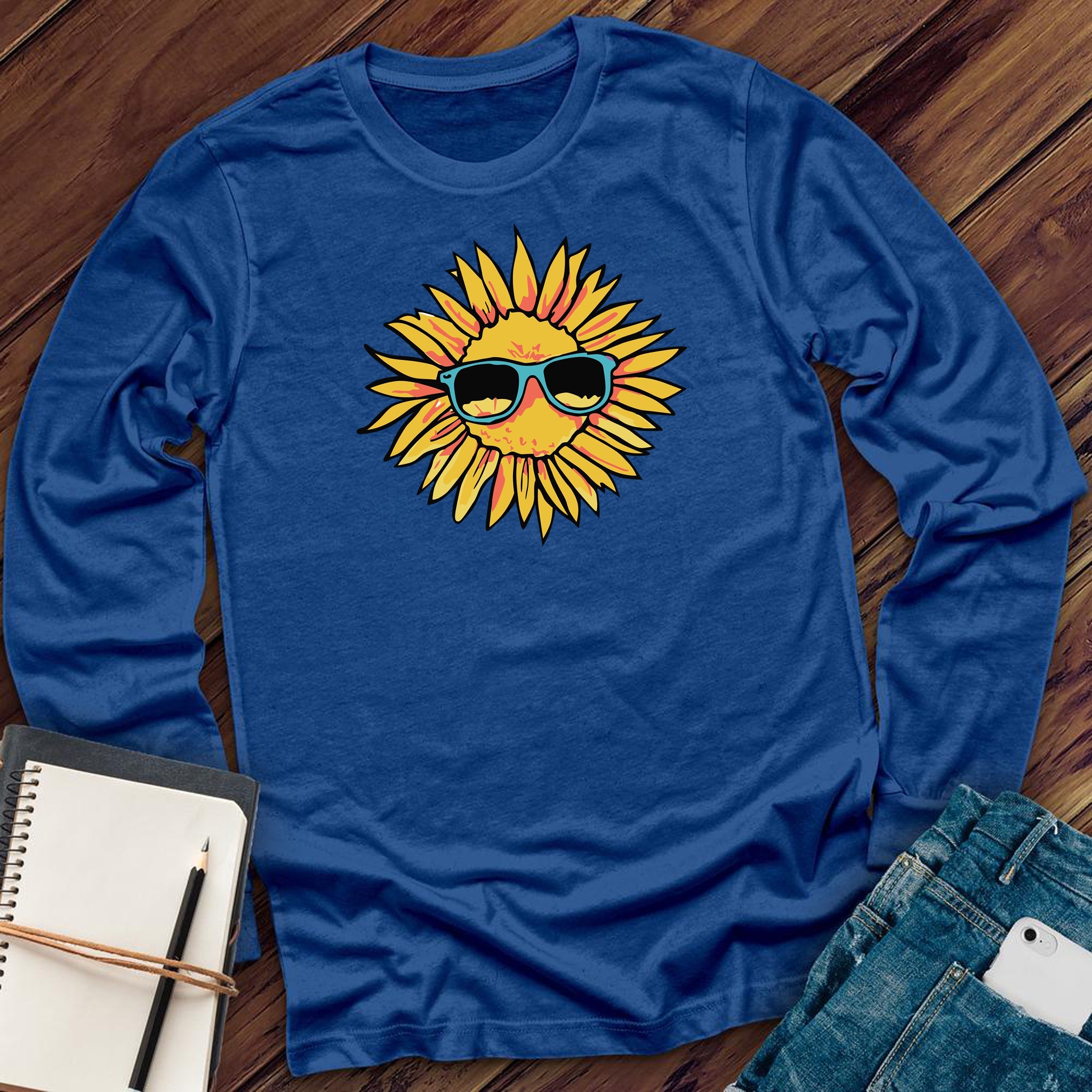 Chillin Sunflower Long Sleeve - Love Tees