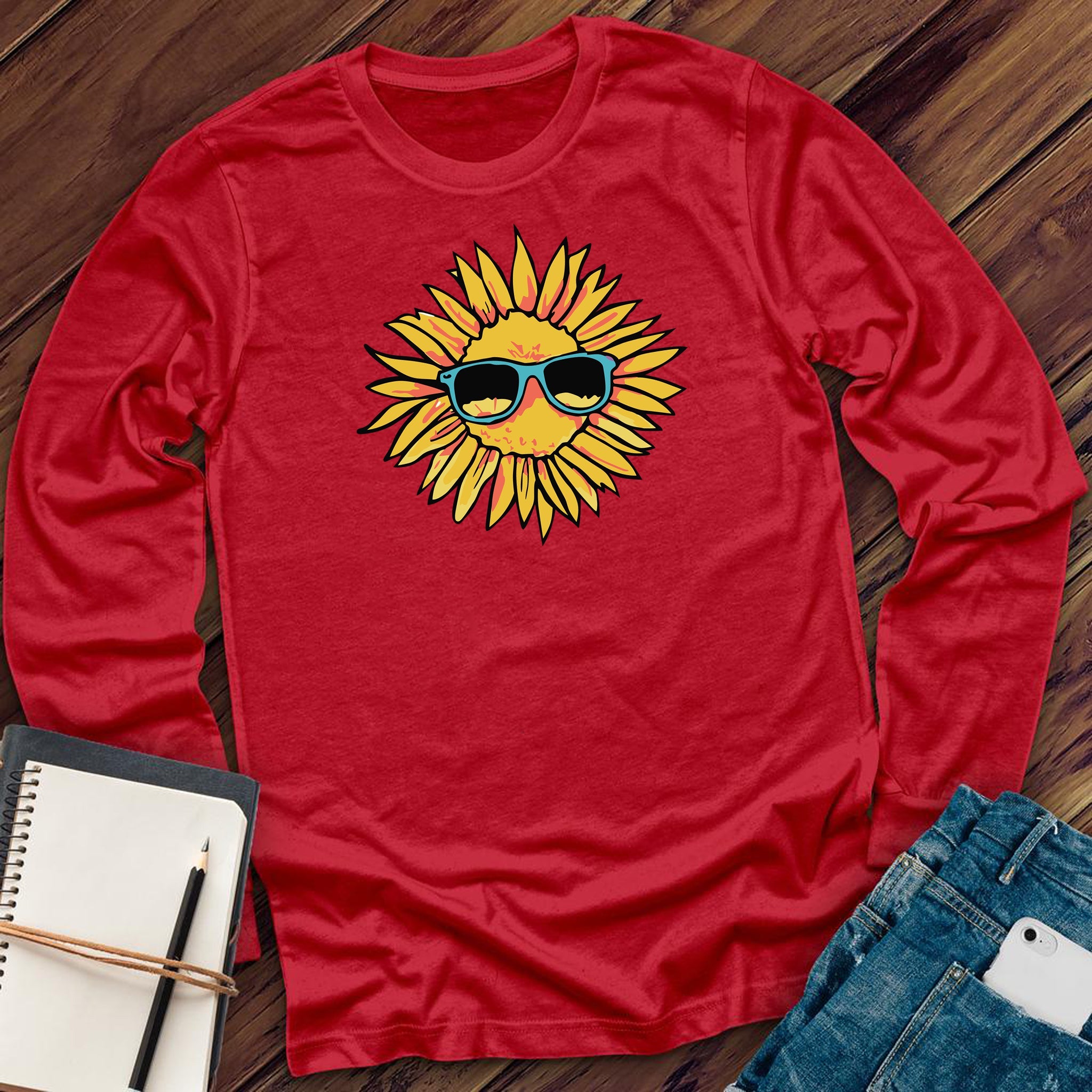 Chillin Sunflower Long Sleeve - Love Tees