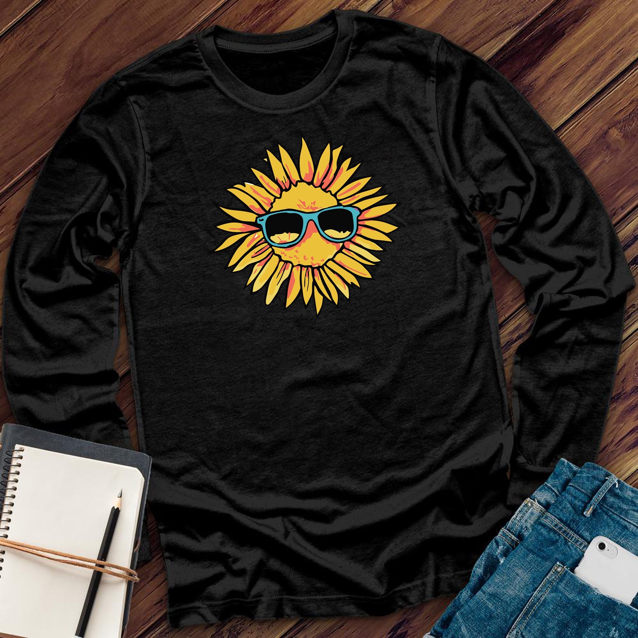 Chillin Sunflower Long Sleeve - Love Tees