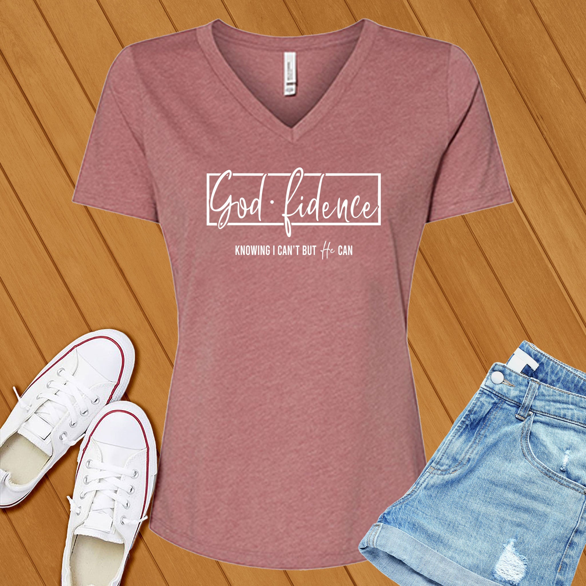 Confidence Aka God Fidence V-Neck - Love Tees