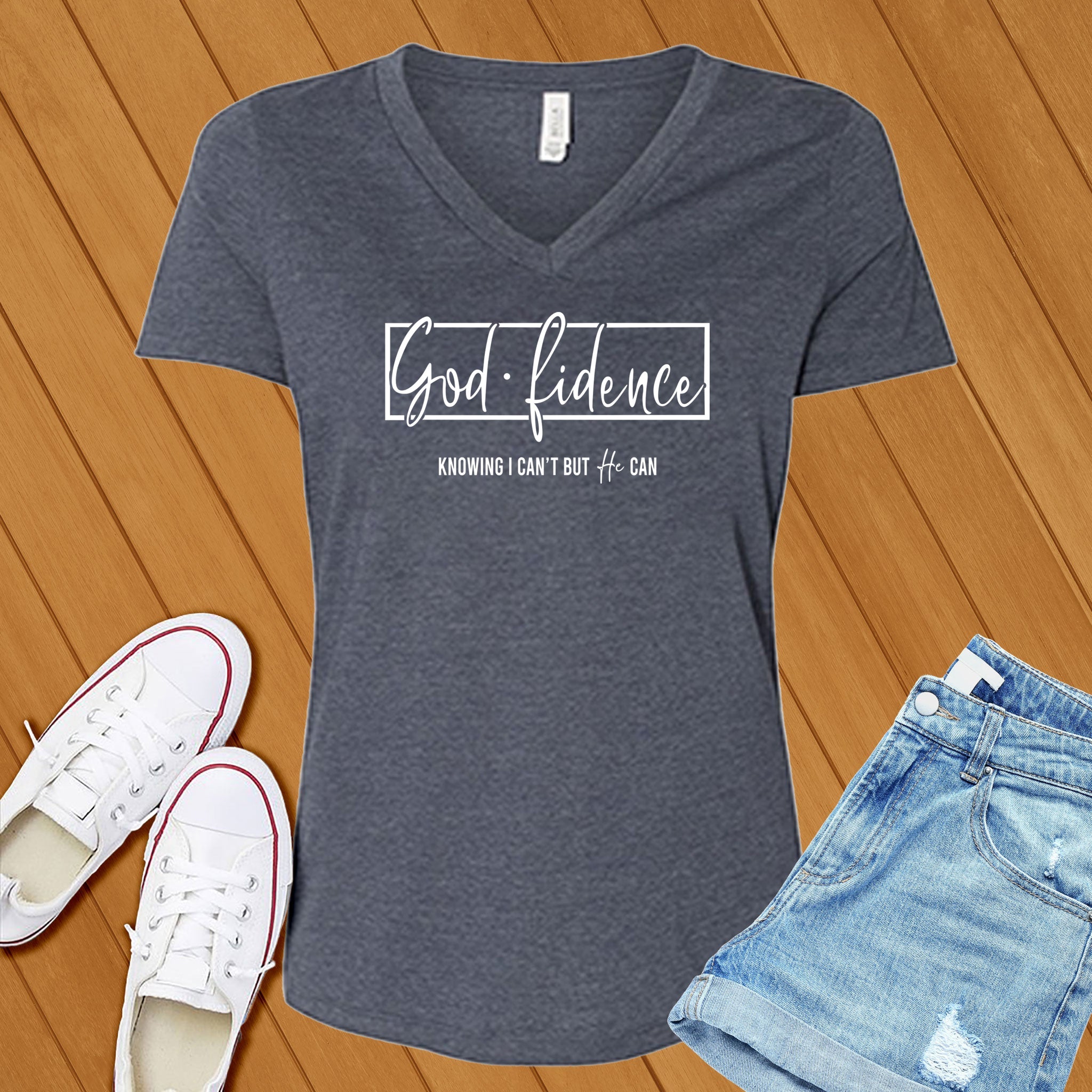 Confidence Aka God Fidence V-Neck - Love Tees