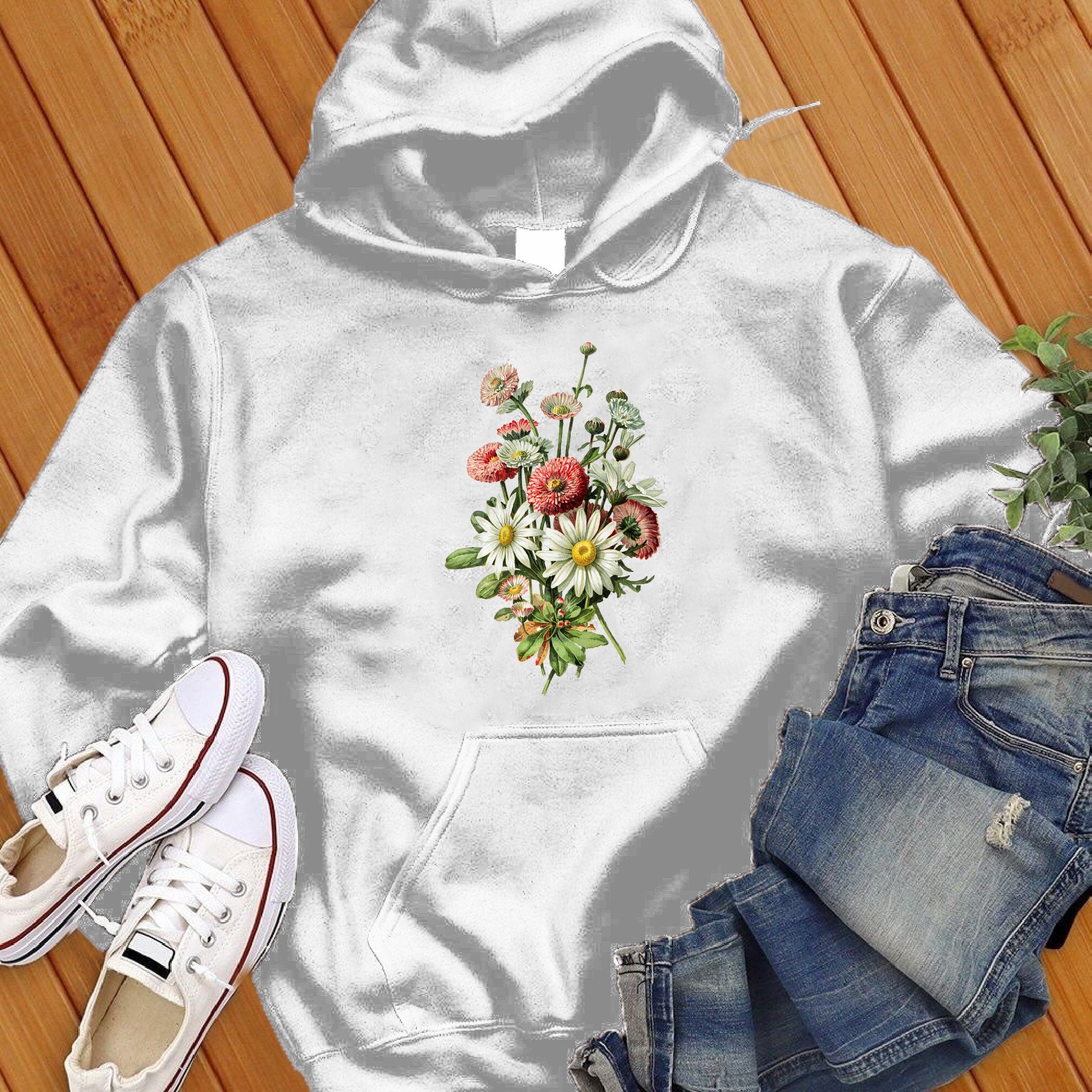 Daisy Wildflowers Botanical Hoodie - Love Tees