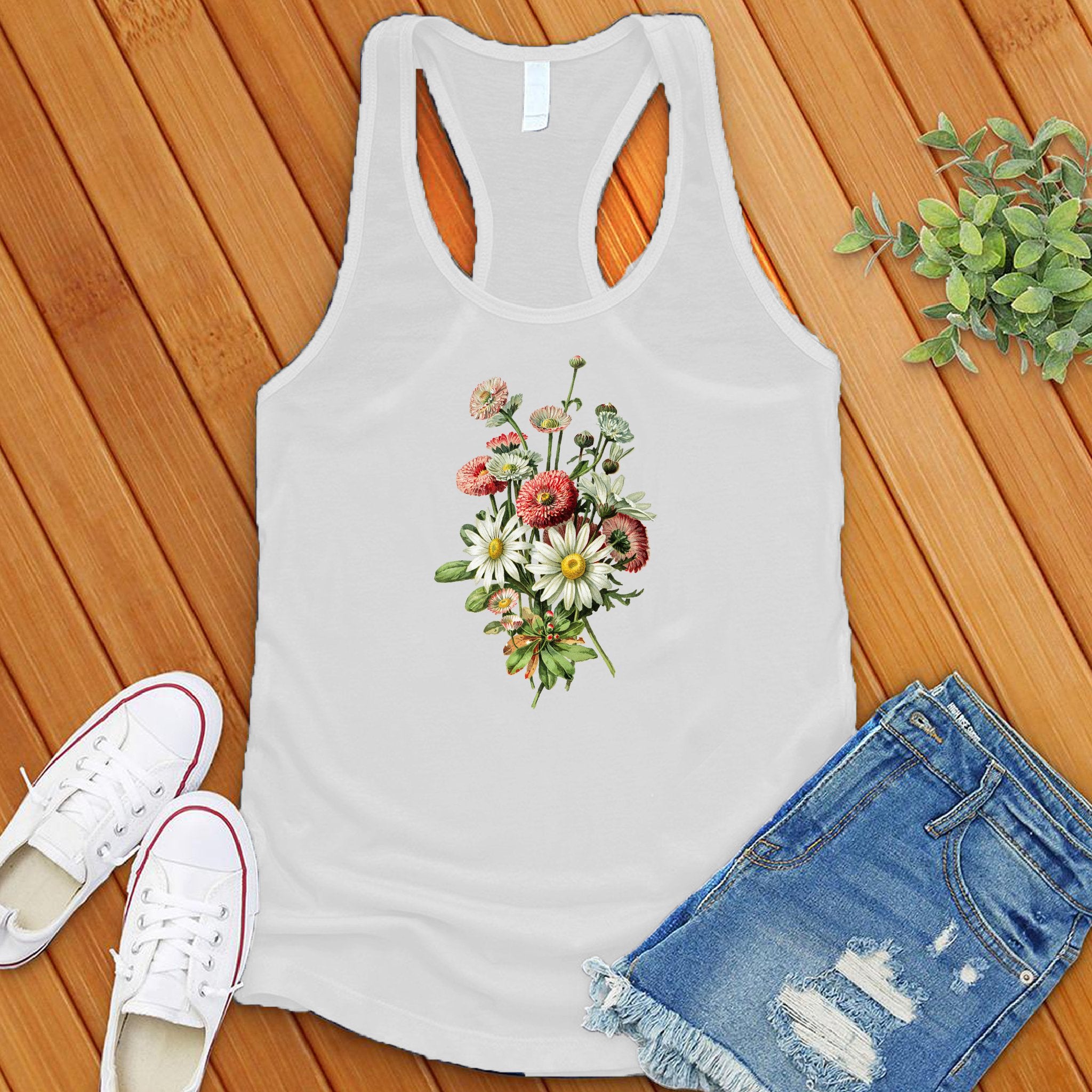 Daisy Wildflowers Botanical Women's Tank Top - Love Tees