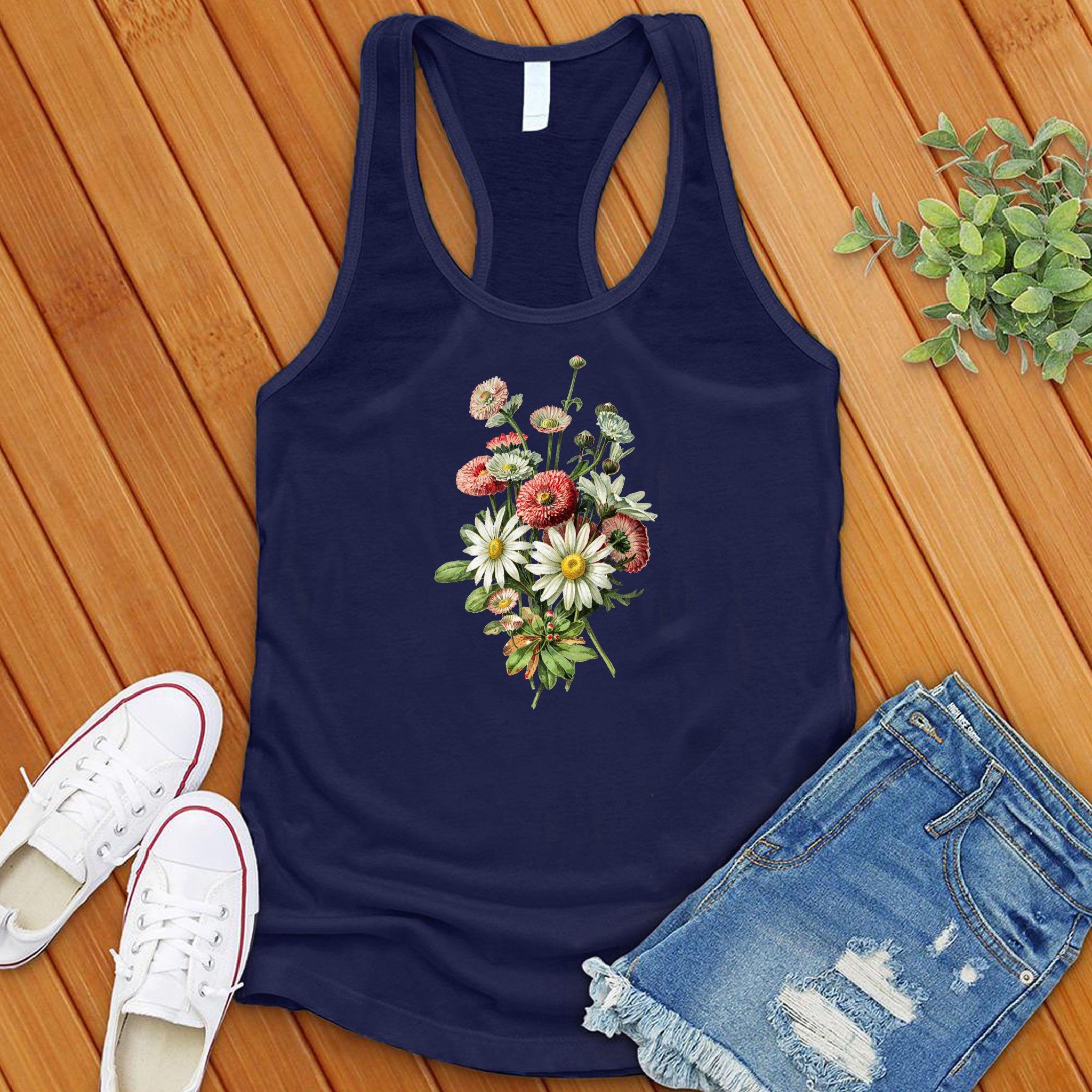 Daisy Wildflowers Botanical Women's Tank Top - Love Tees