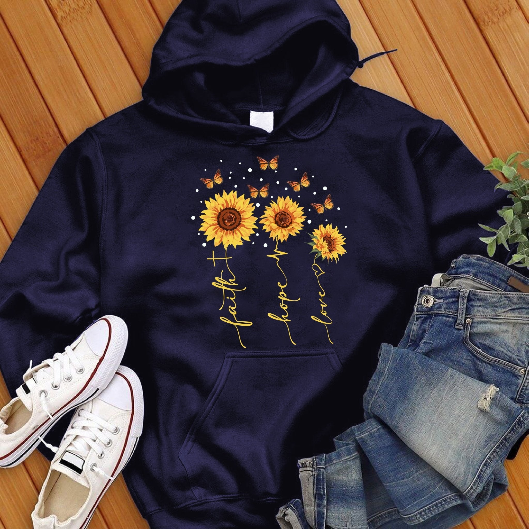 Faith Hope Love Sunflowers Hoodie - Love Tees