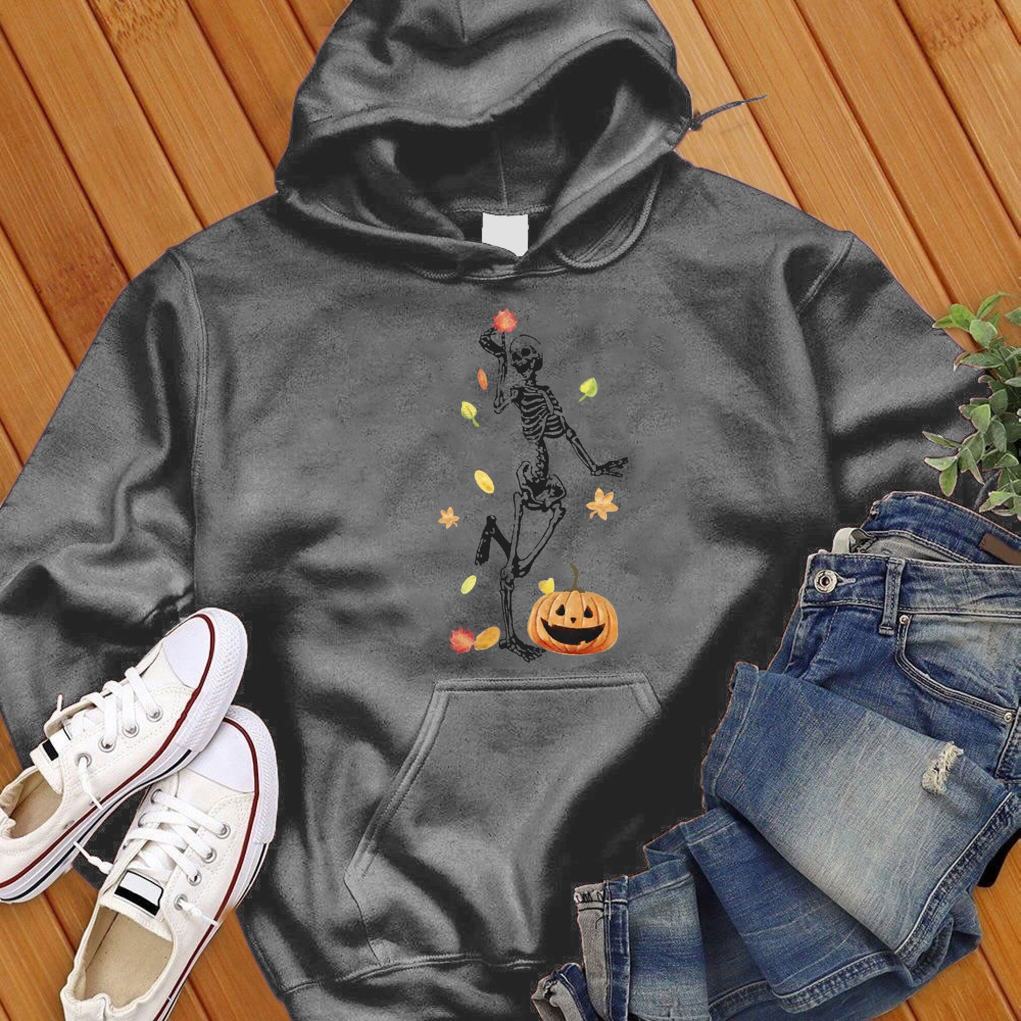 Fall Skeleton Pumpkin Hoodie - Love Tees