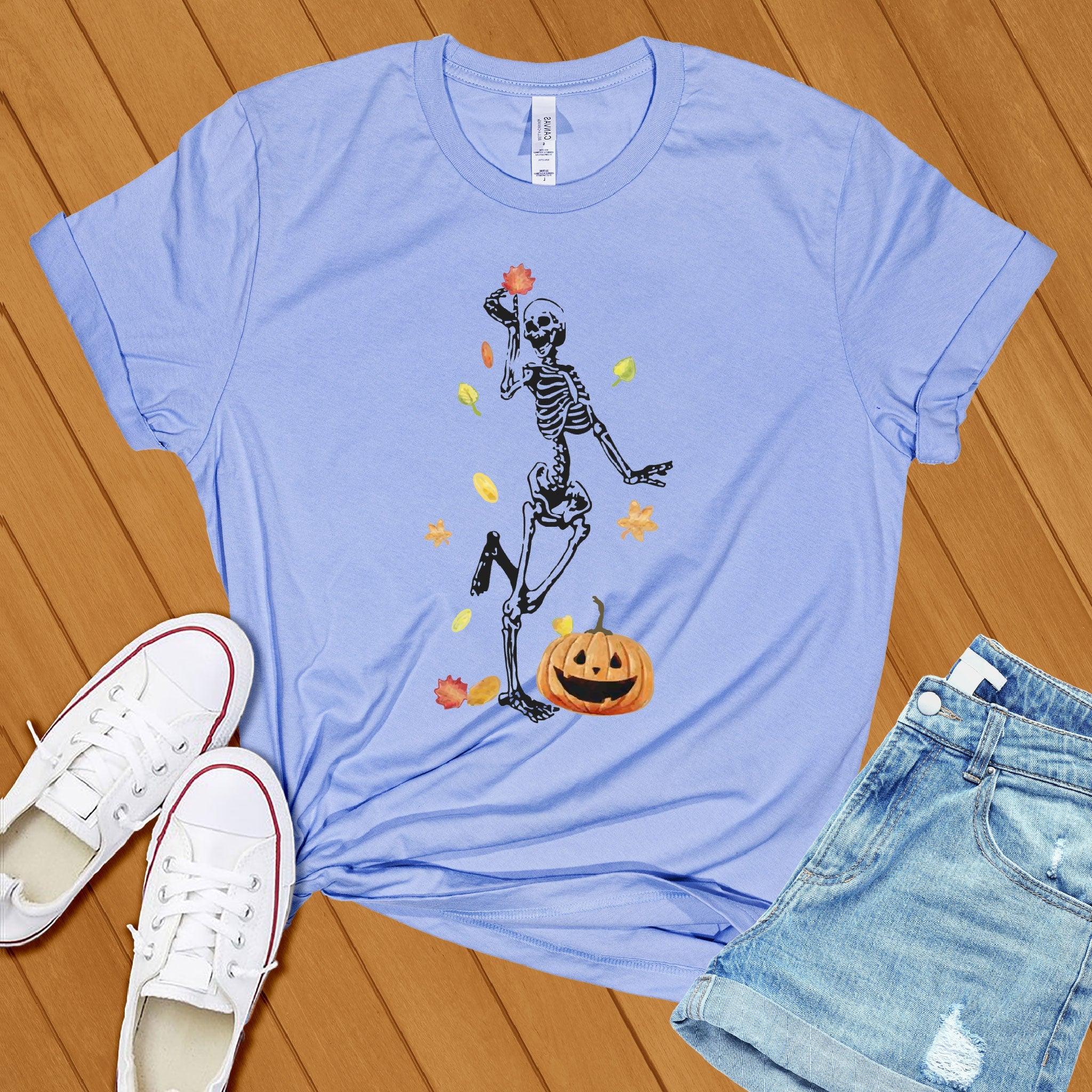 Fall Skeleton Pumpkin Tee - Love Tees