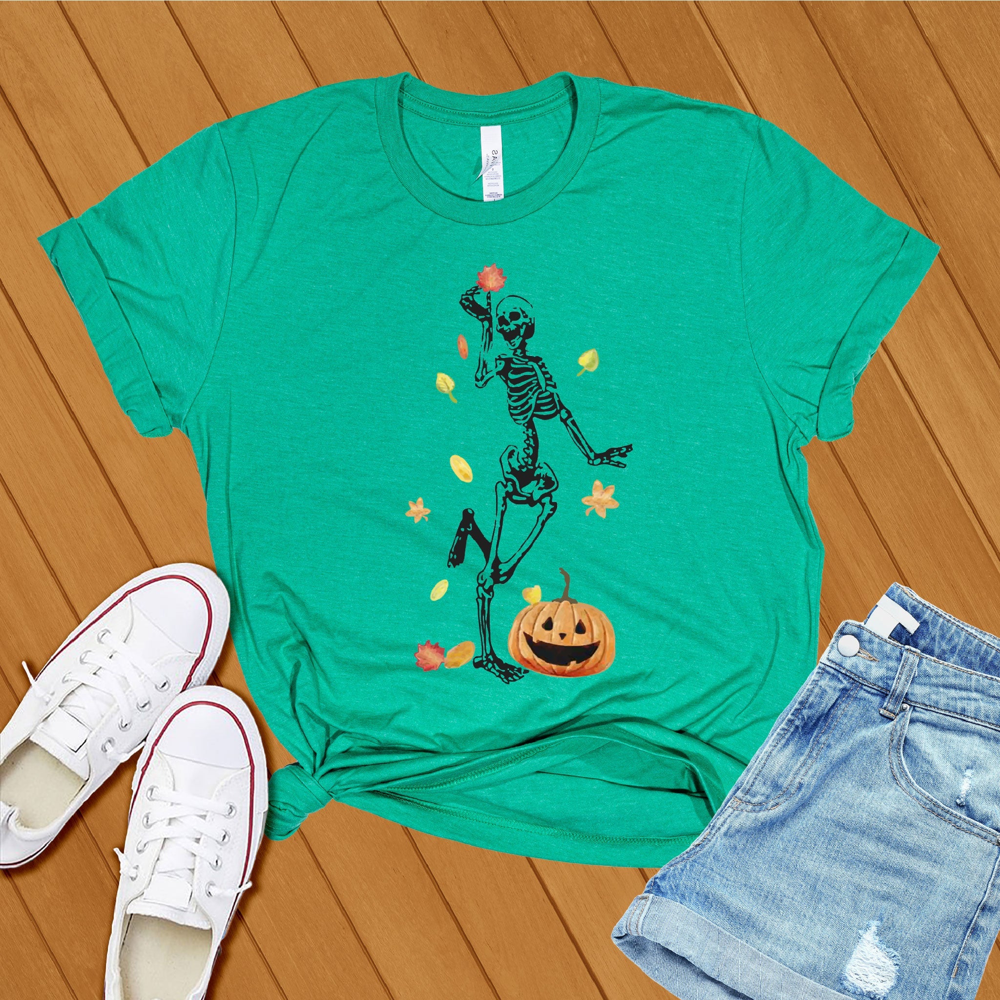 Fall Skeleton Pumpkin Tee - Love Tees