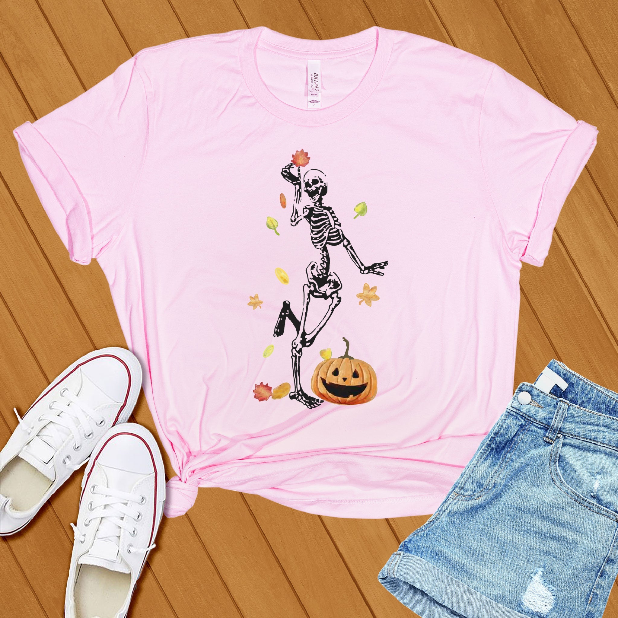 Fall Skeleton Pumpkin Tee - Love Tees