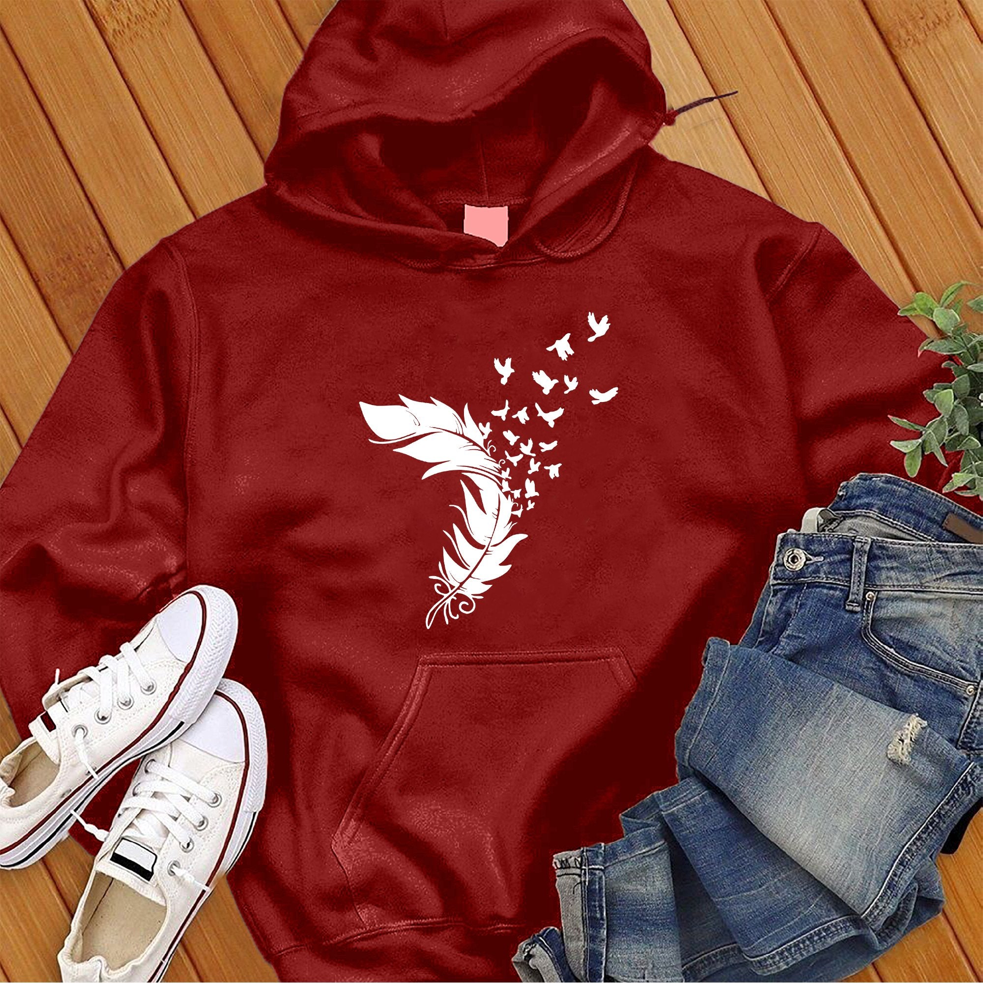 Feather In The Wind Hoodie - Love Tees