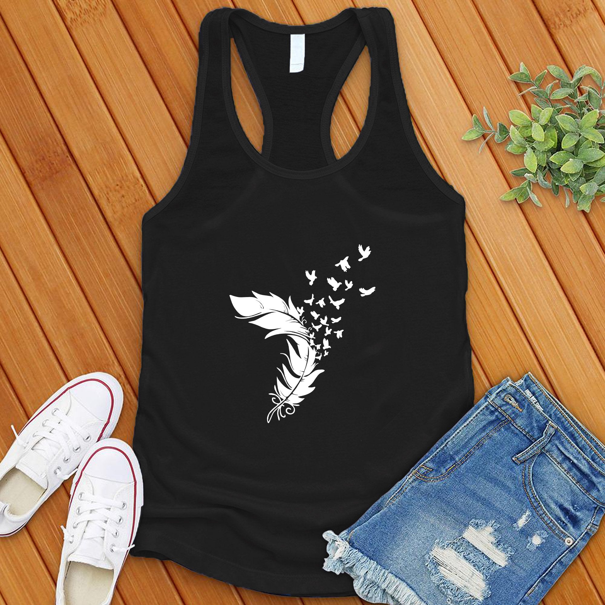 Feather In The Wind Women's Tank Top - Love Tees