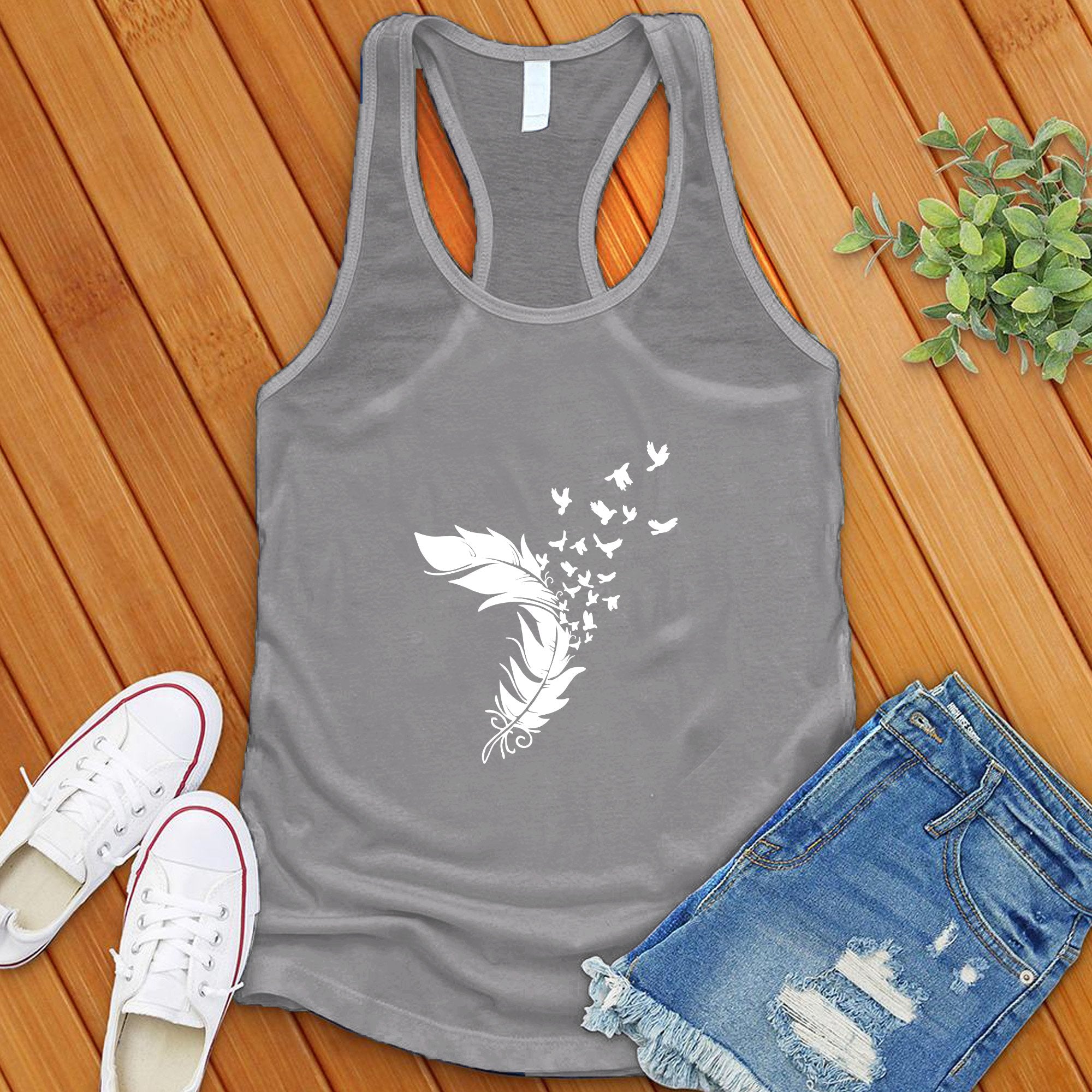 Feather In The Wind Women's Tank Top - Love Tees