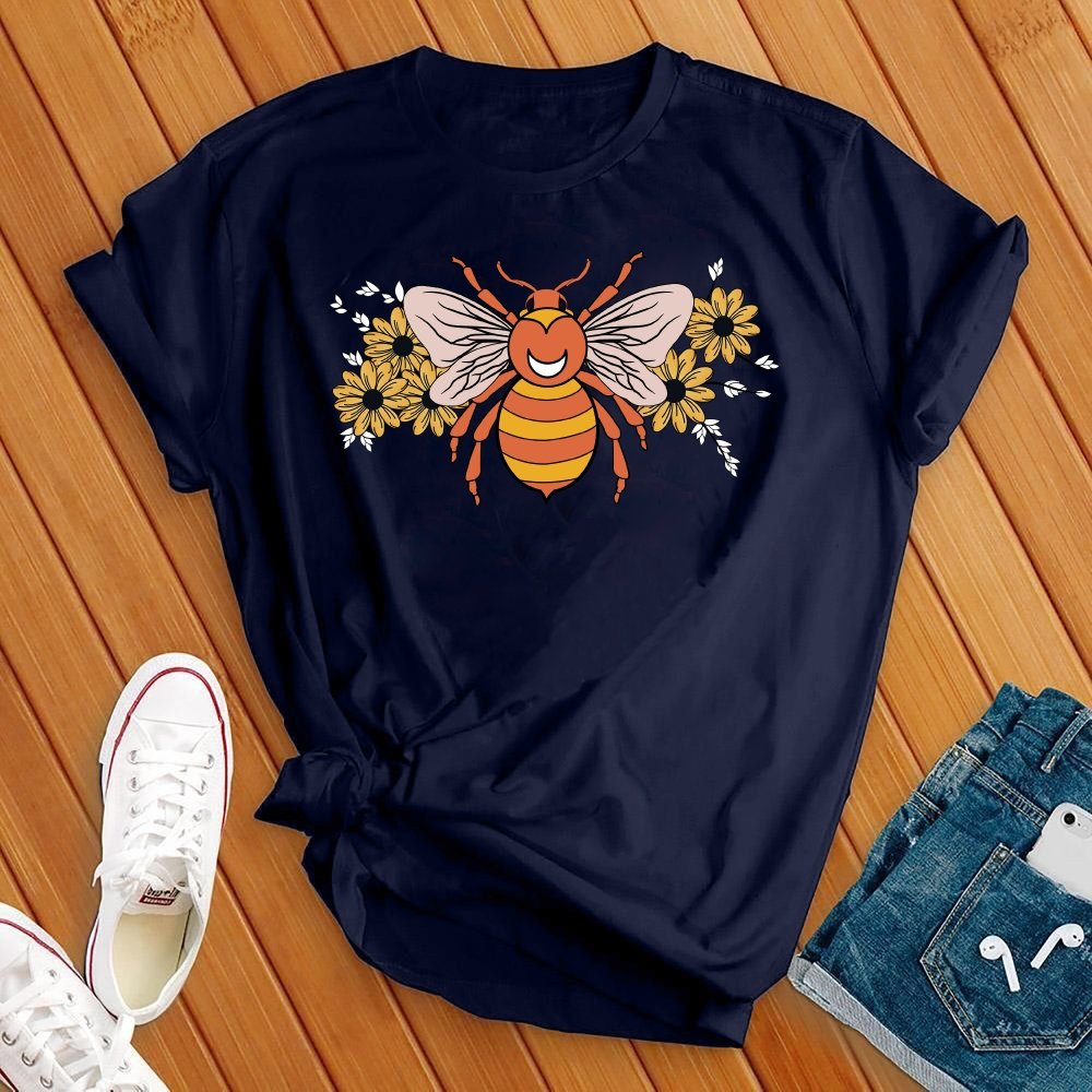 Floral Bumble Bee Tee - Love Tees