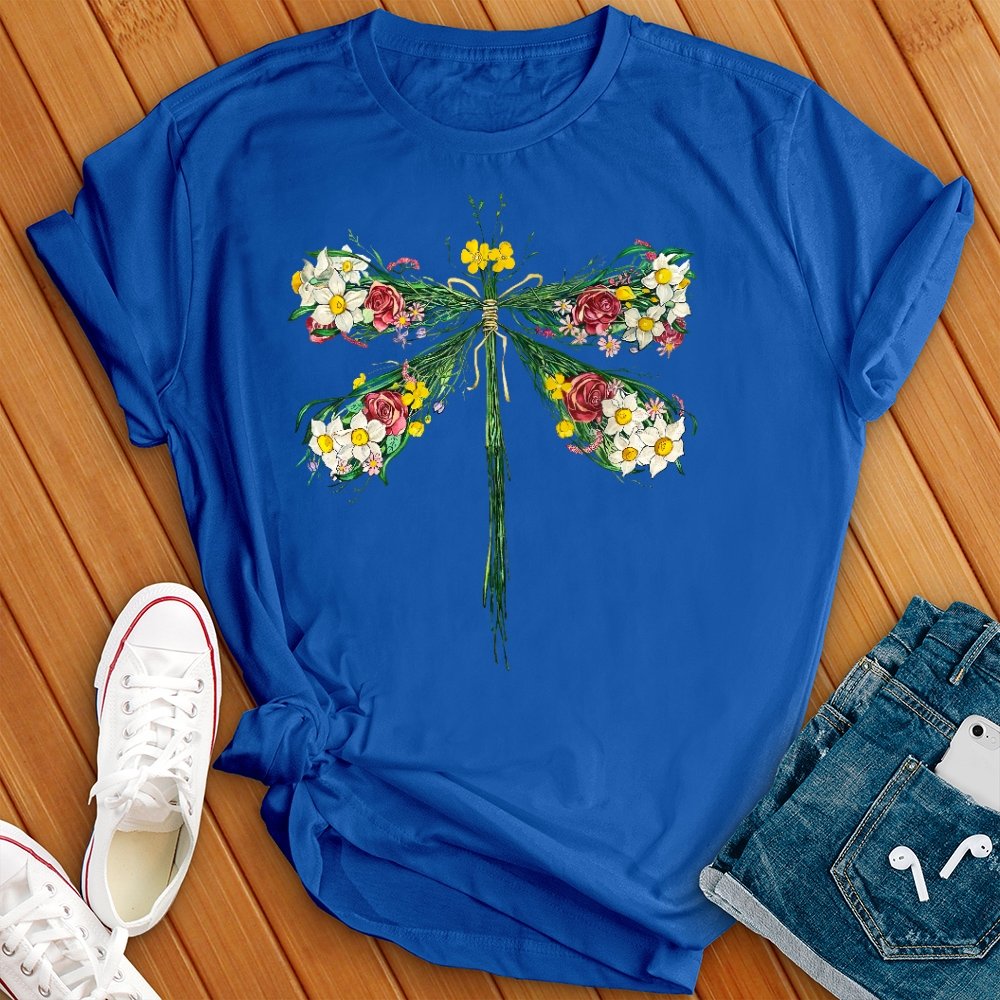 Floral Dragonfly Tee - Love Tees