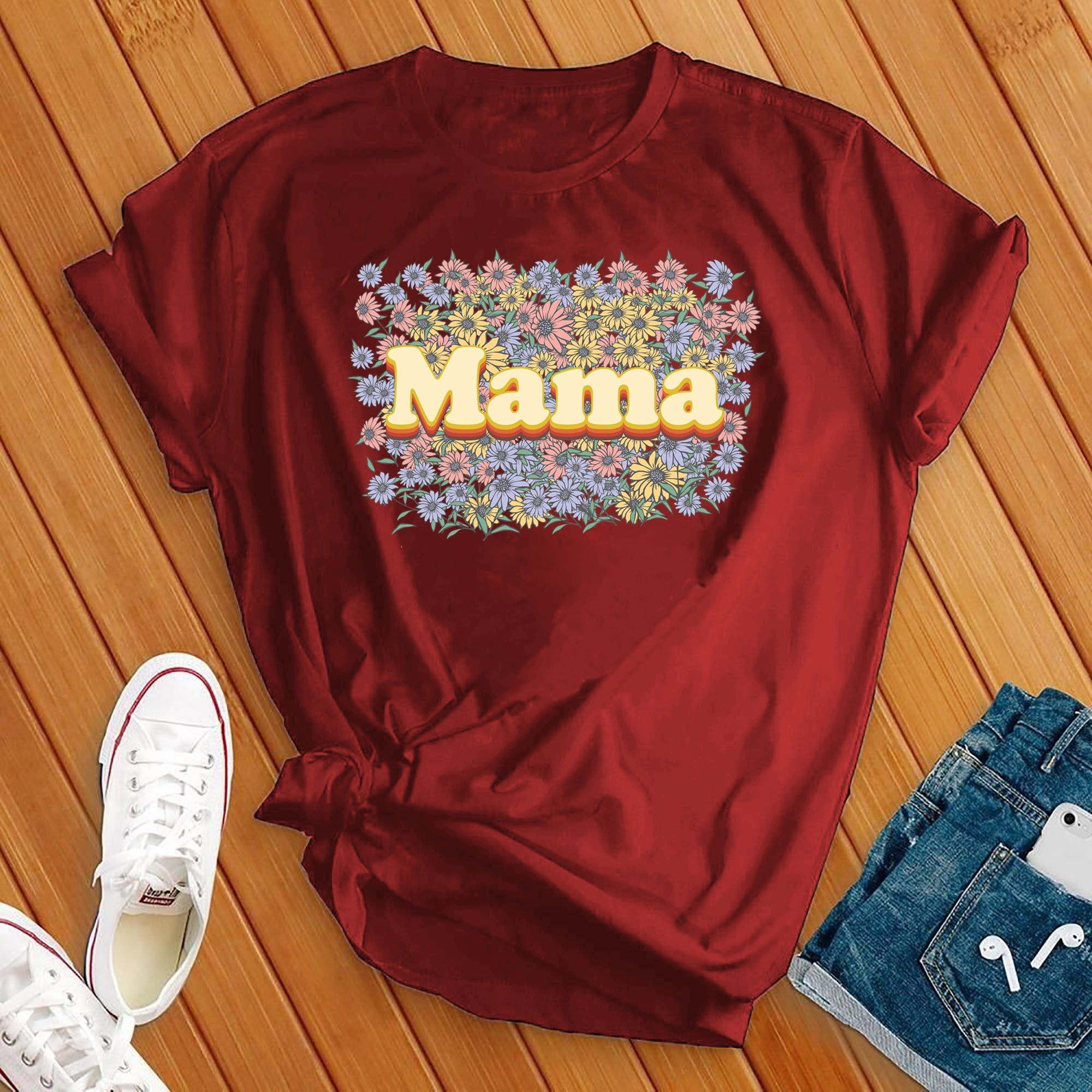 Floral Mama Retro Tee - Love Tees