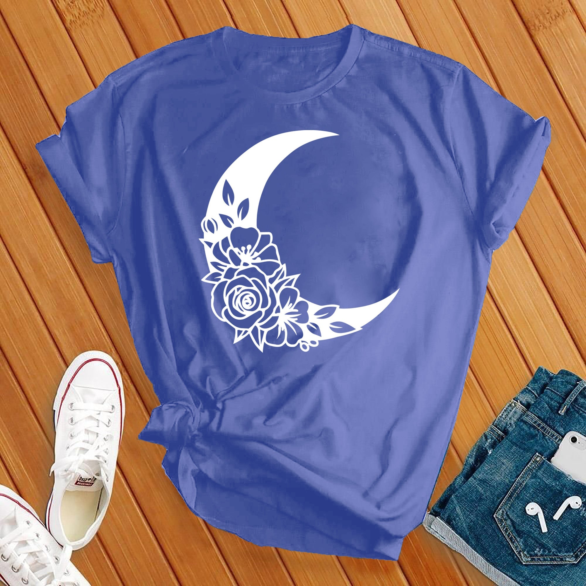 Floral Moon Tee - Love Tees