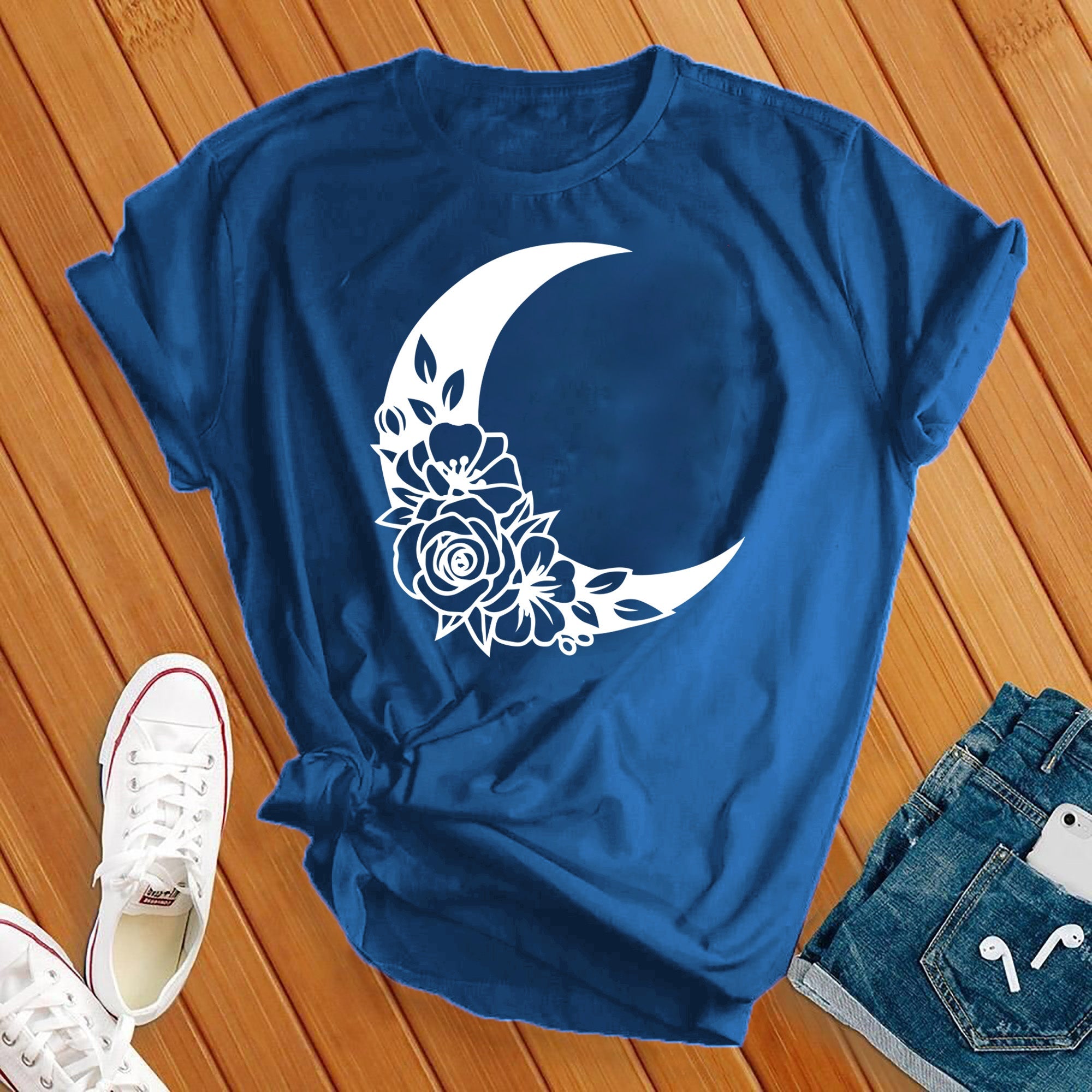 Floral Moon Tee - Love Tees