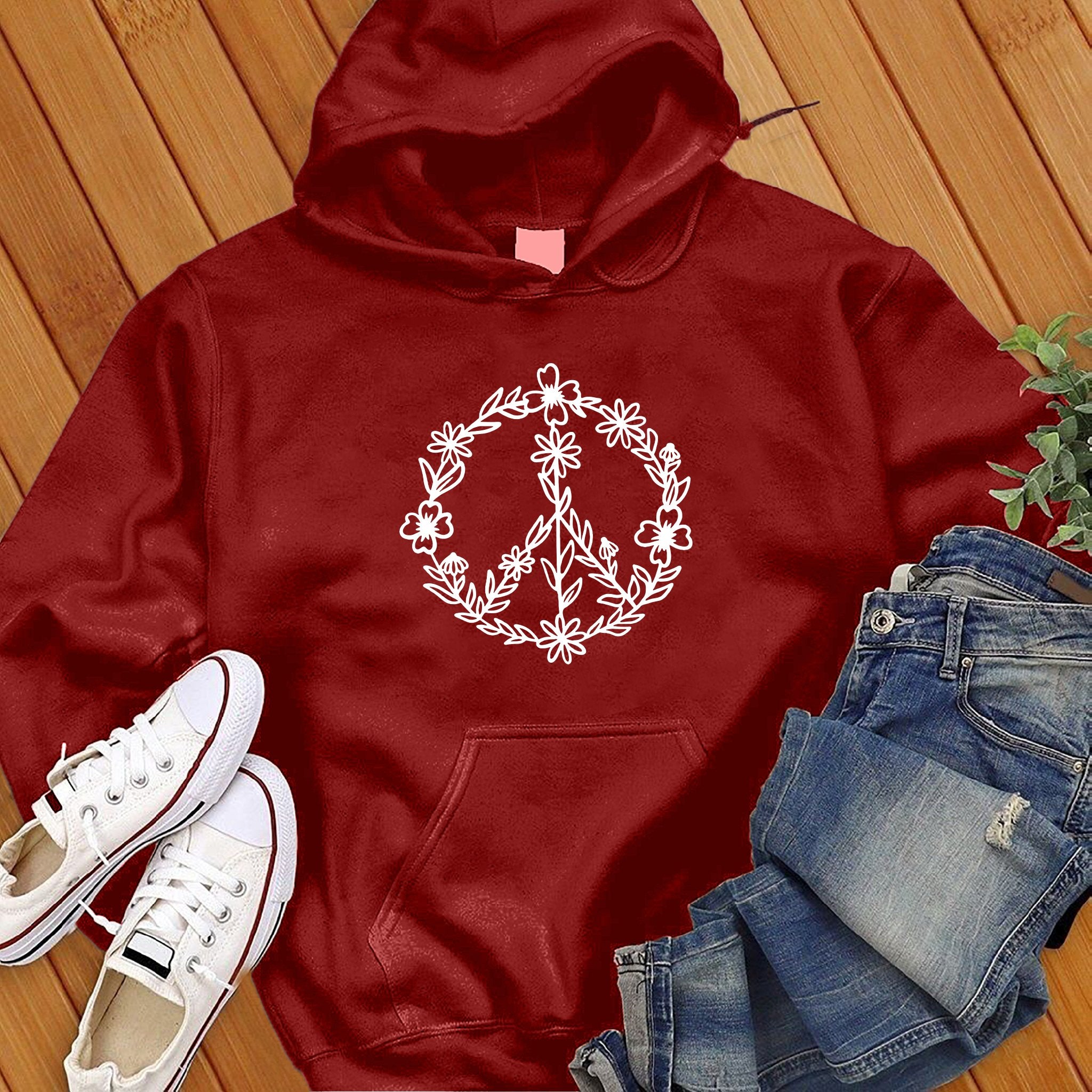 Floral Peace Hoodie - Love Tees