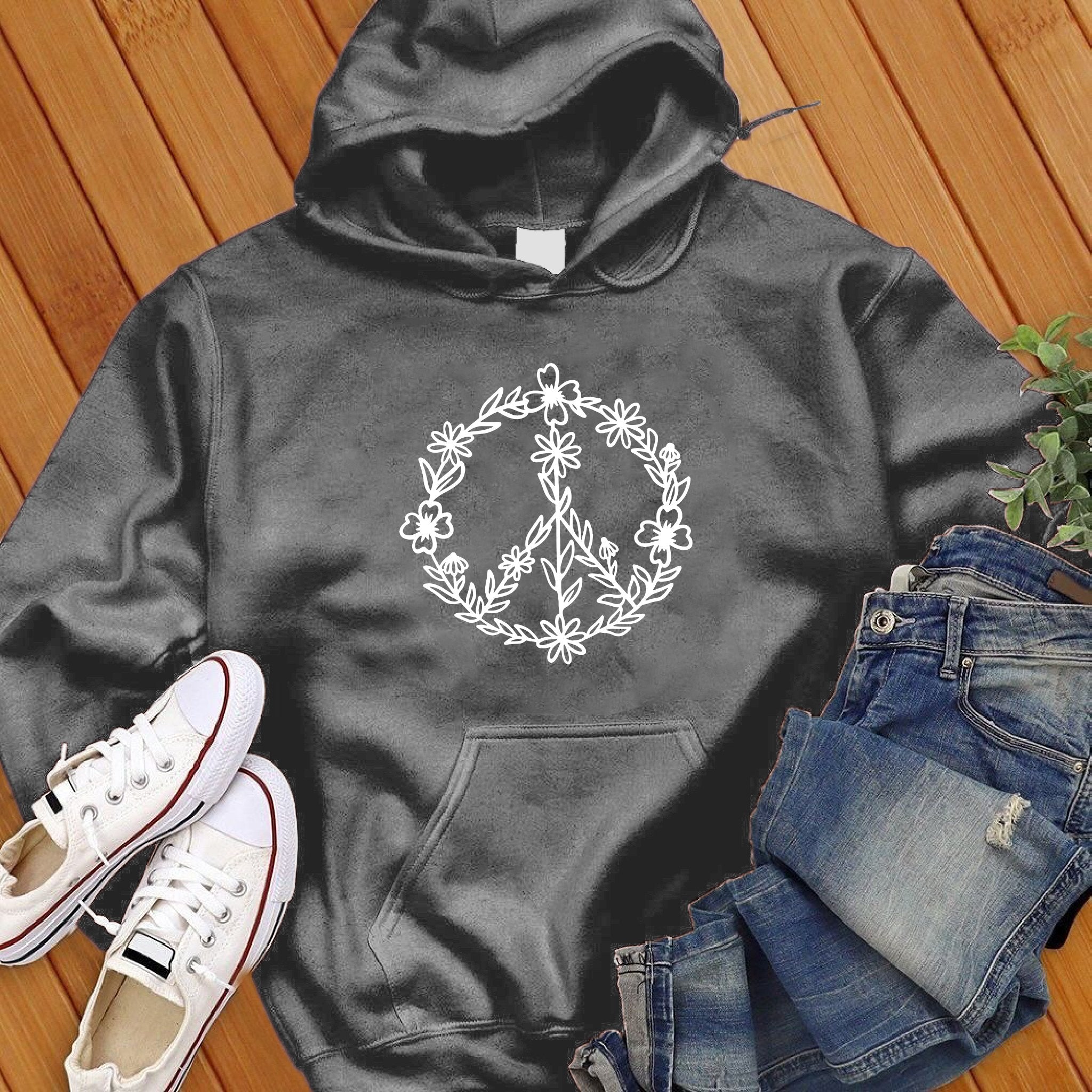 Floral Peace Hoodie - Love Tees