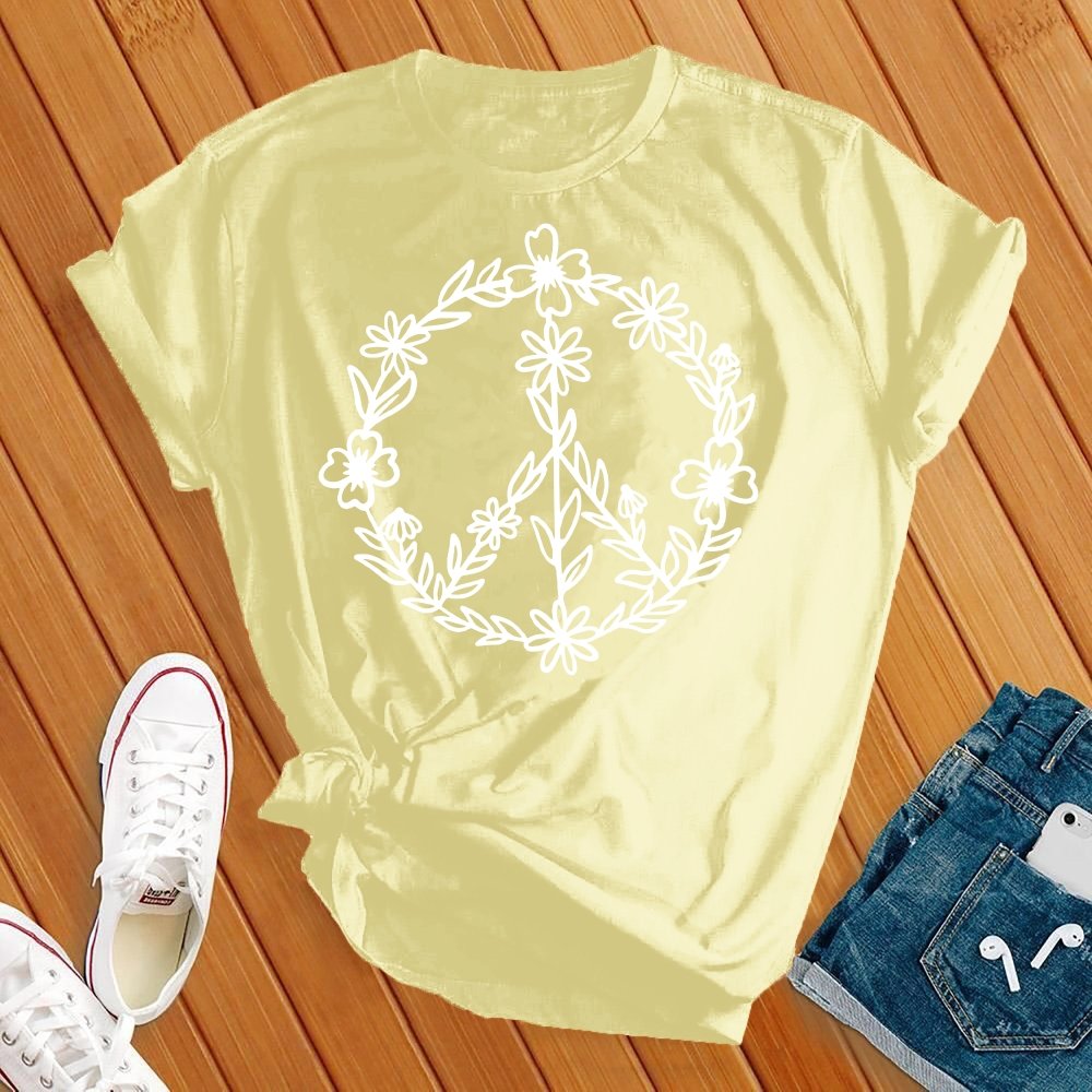 Floral Peace Tee - Love Tees