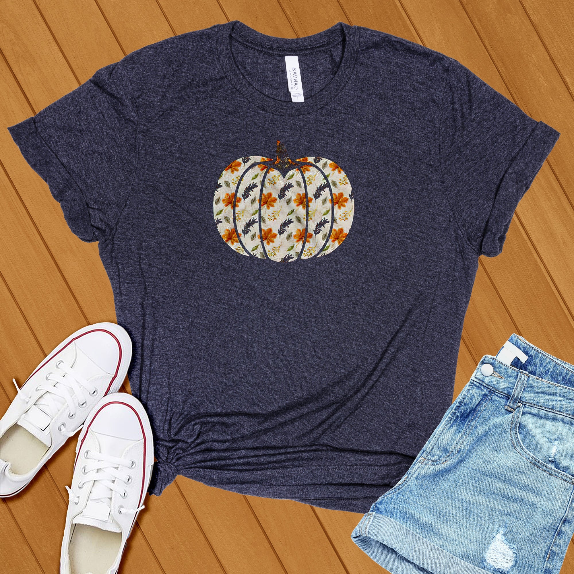 Floral Pumpkin Tee - Love Tees