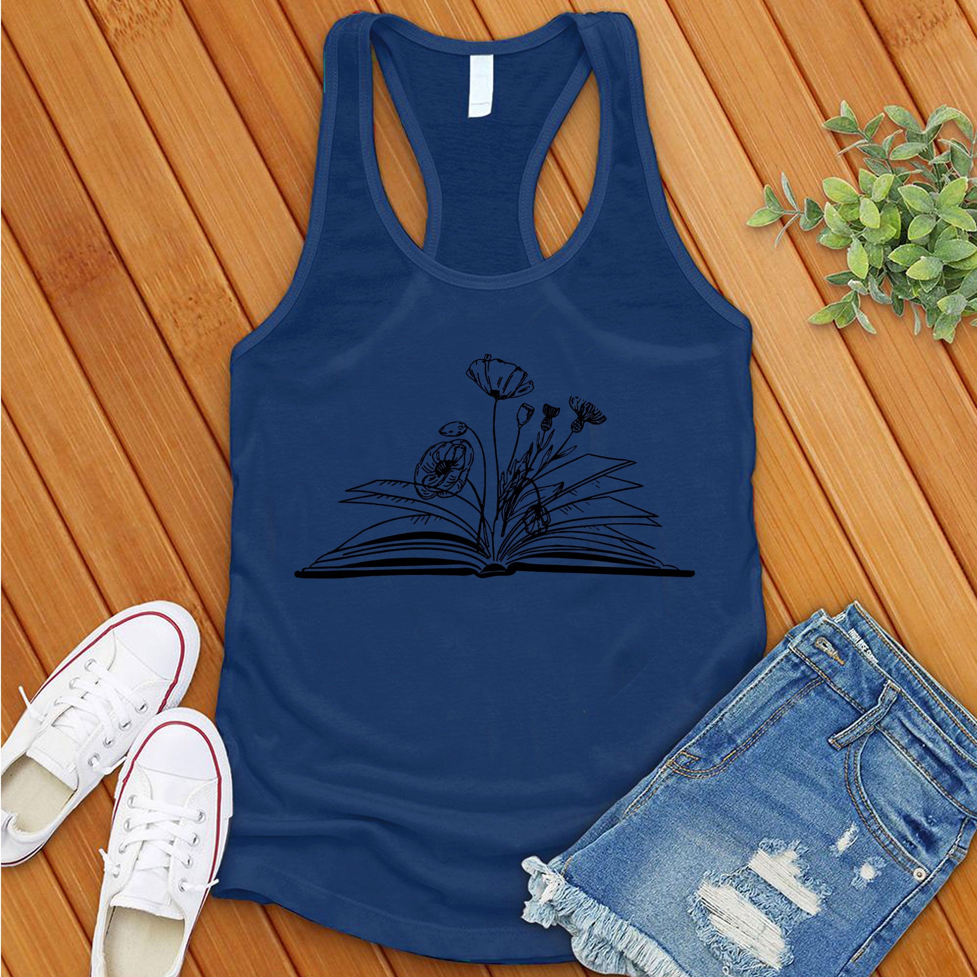 Flower Books Reader Women's Tank Top - Love Tees