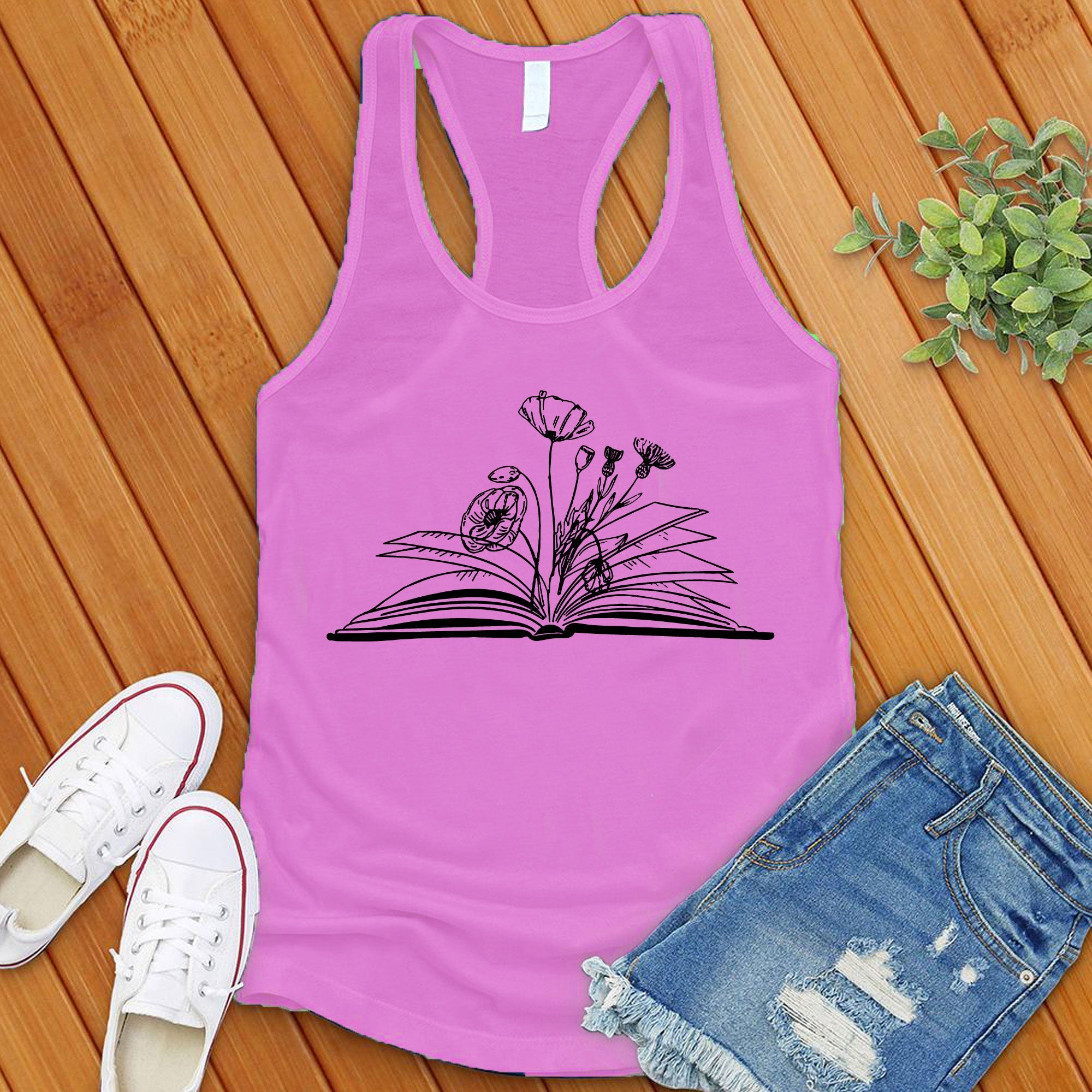 Flower Books Reader Women's Tank Top - Love Tees