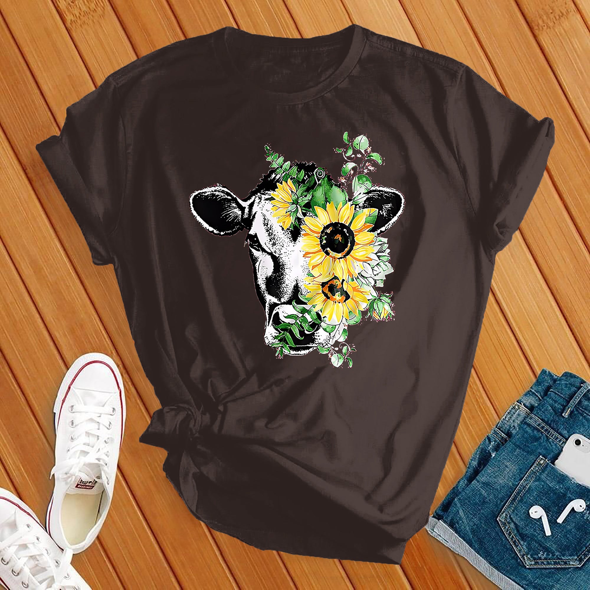 Flower Cow Tee - Love Tees