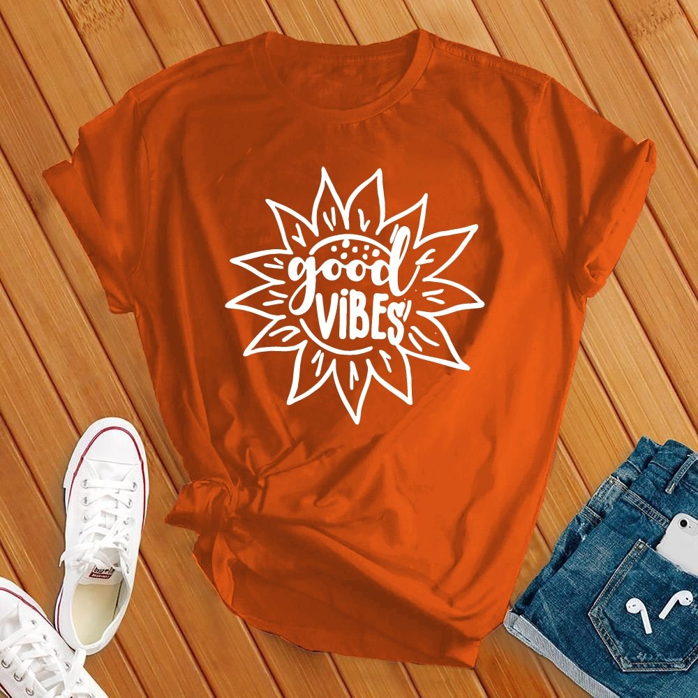 Good Vibes Sunflower Tee - Love Tees