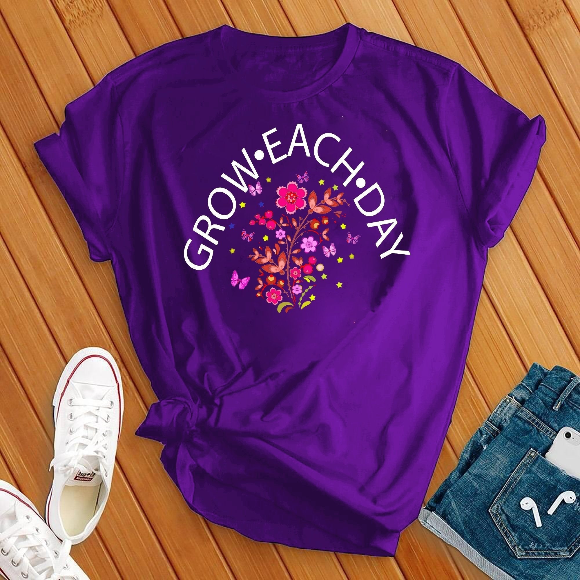 Grow Each Day Flowers Tee - Love Tees