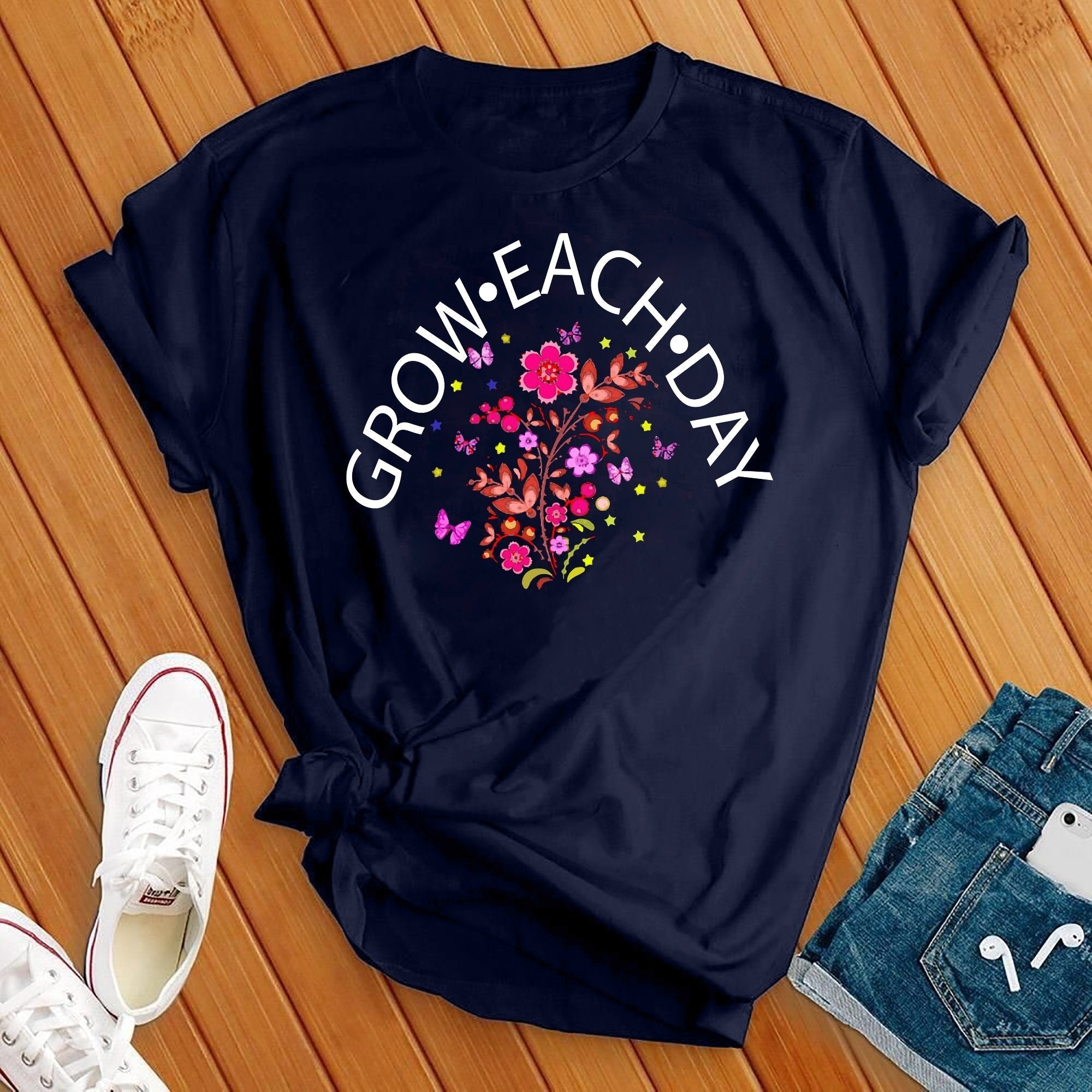 Grow Each Day Flowers Tee - Love Tees