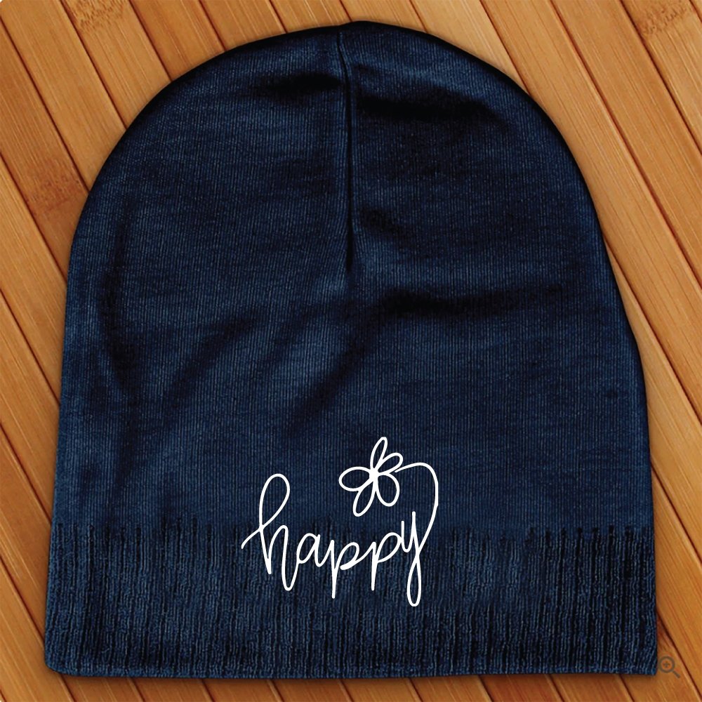 Happy Flower Beanie - Love Tees