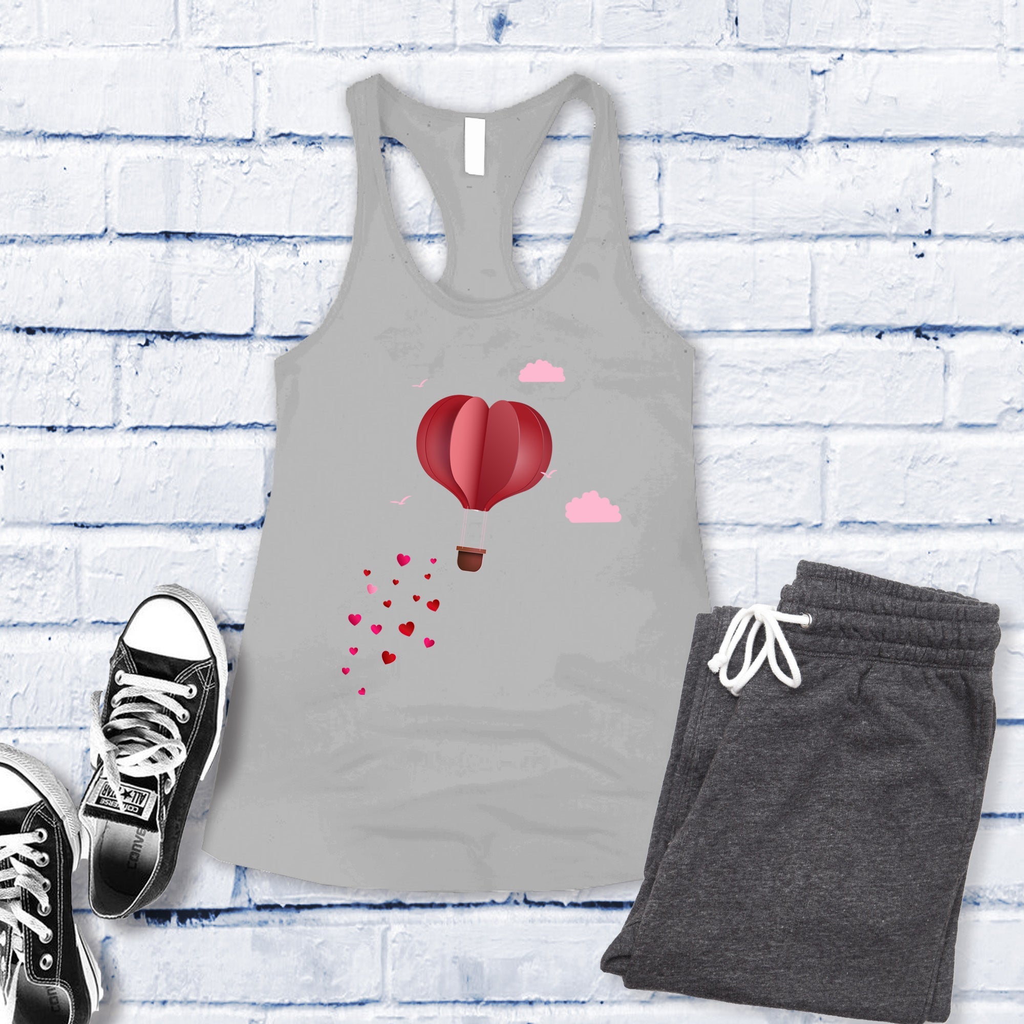 Heart Air Balloon Women's Tank Top - Love Tees