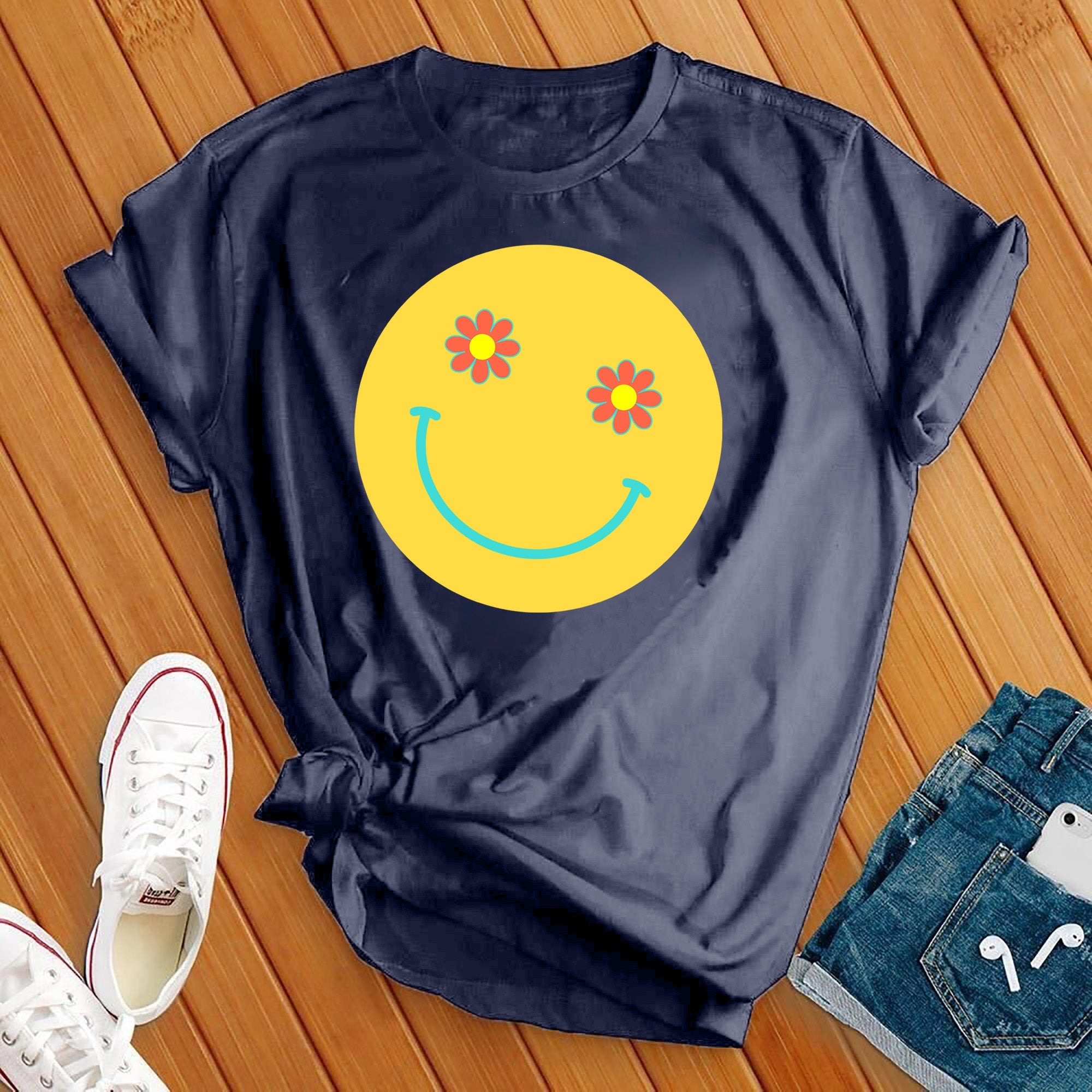 Hippe Vibes Smiley Face Tee - Love Tees