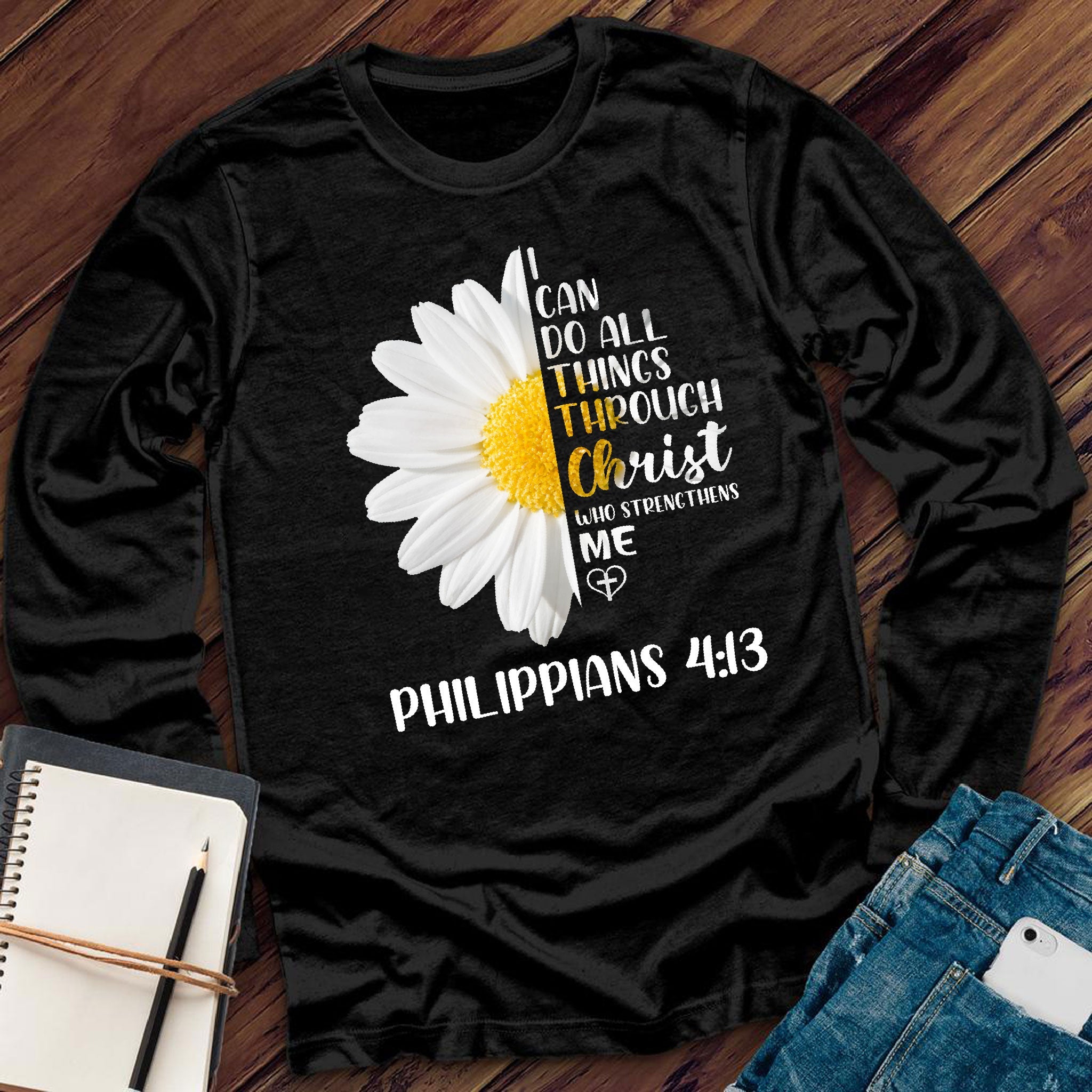 I Can Do All Things Flowers Long Sleeve - Love Tees