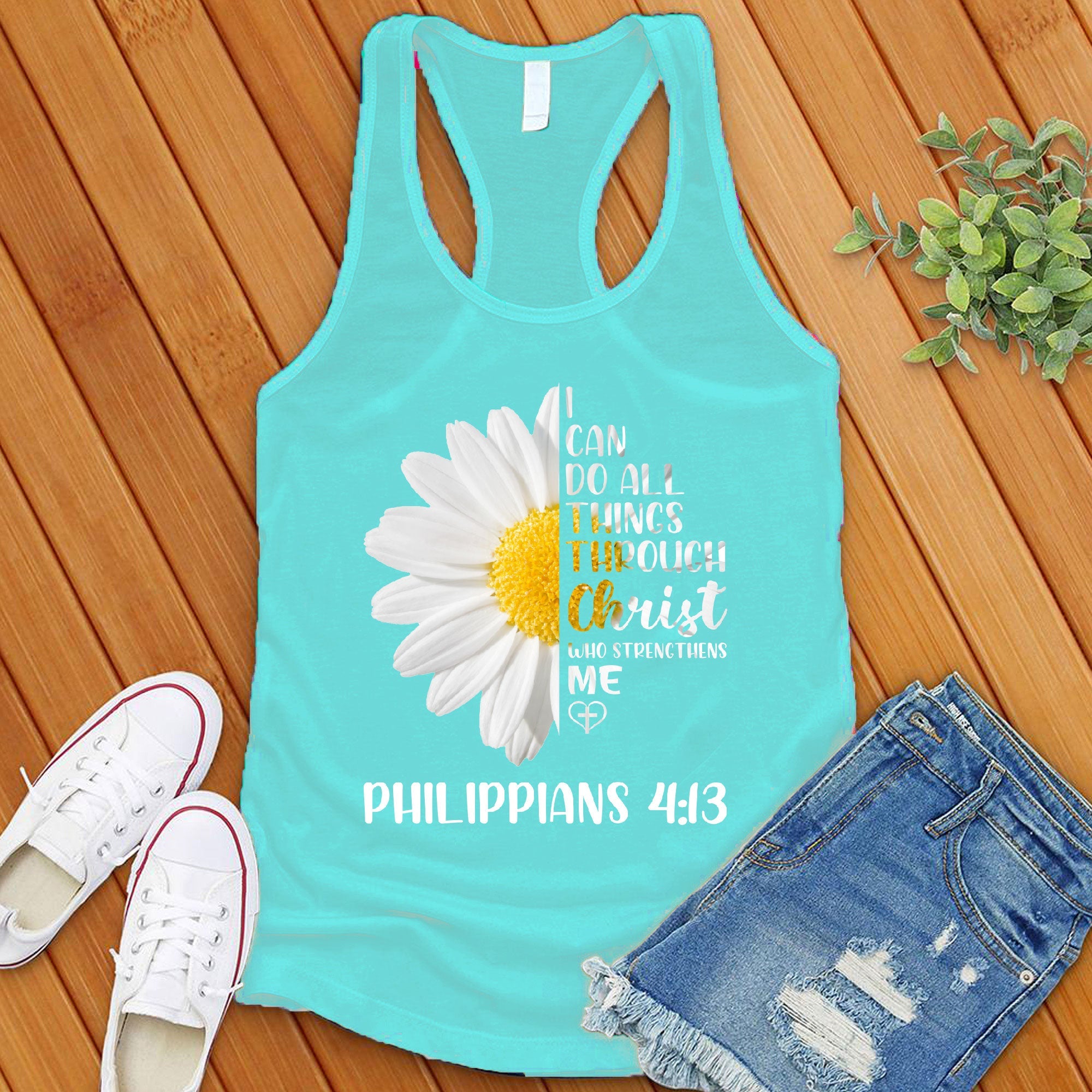 I Can Do All Things Flowers Women's Tank Top - Love Tees