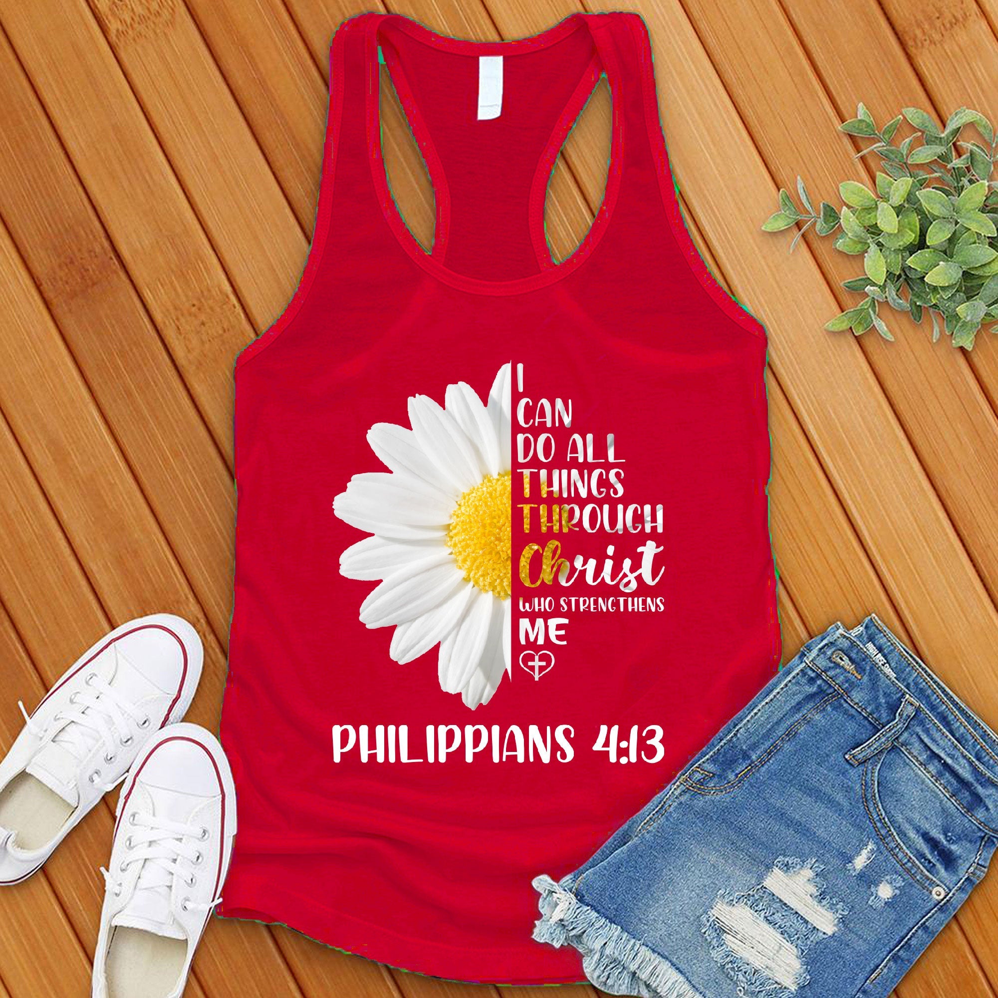 I Can Do All Things Flowers Women's Tank Top - Love Tees