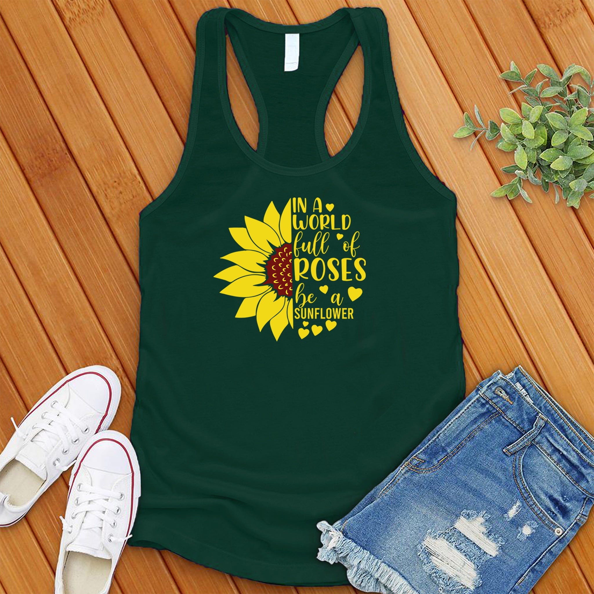 In A World Full of Roses Heart Women's Tank Top - Love Tees